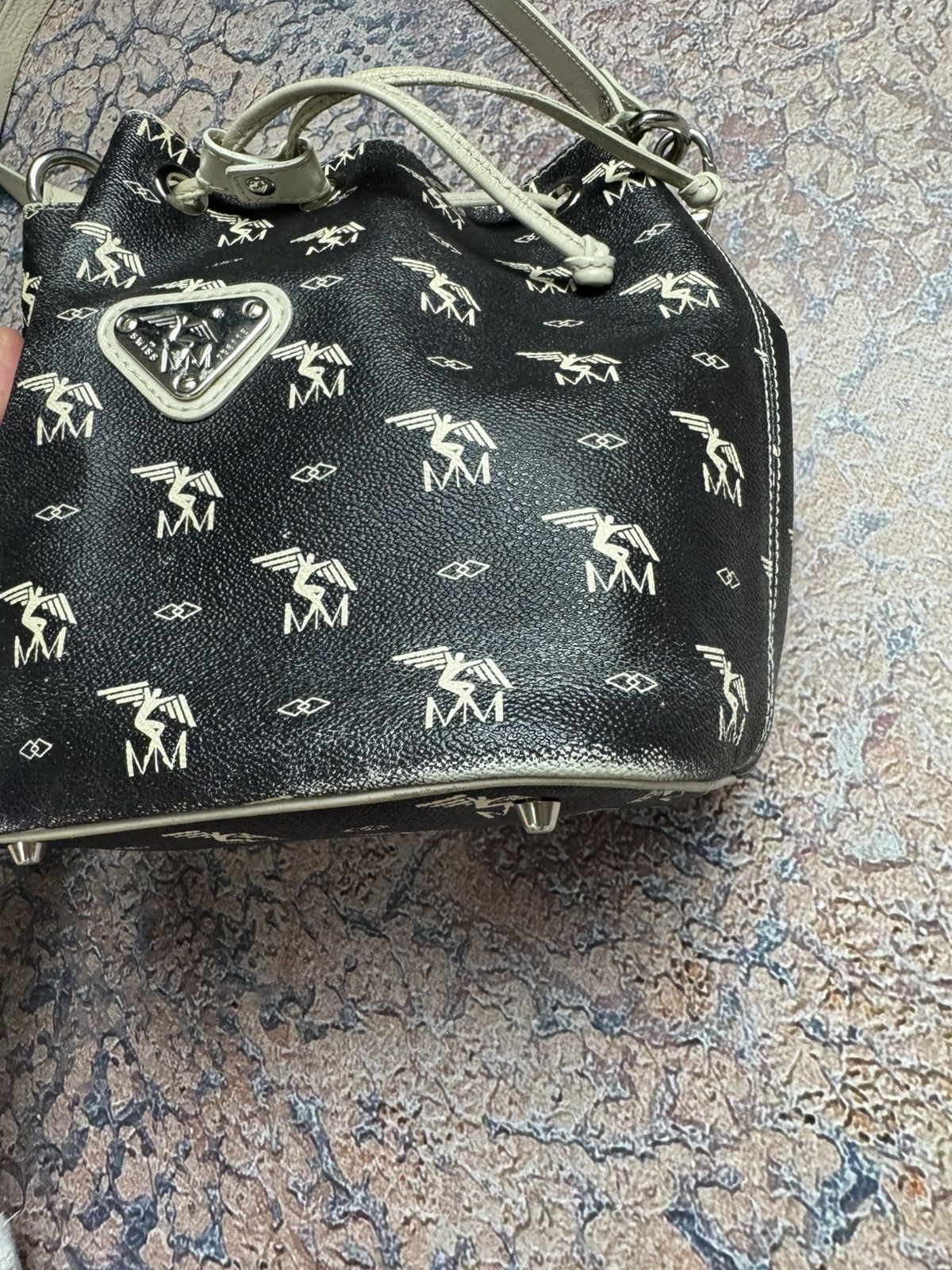 Leather MAISON MOLLERUS Ostrich Leather Bucket Bag Luxury Size ONE SIZE - 5 Thumbnail