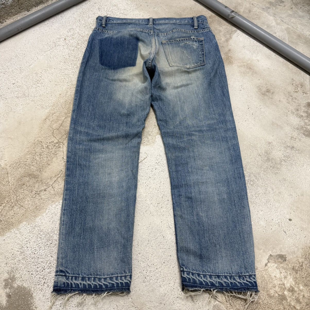 Japanese Brand Freaks Store Distressed Mud Whisker Denim Pants Size 28" / US 6 / IT 42 - 2 Thumbnail