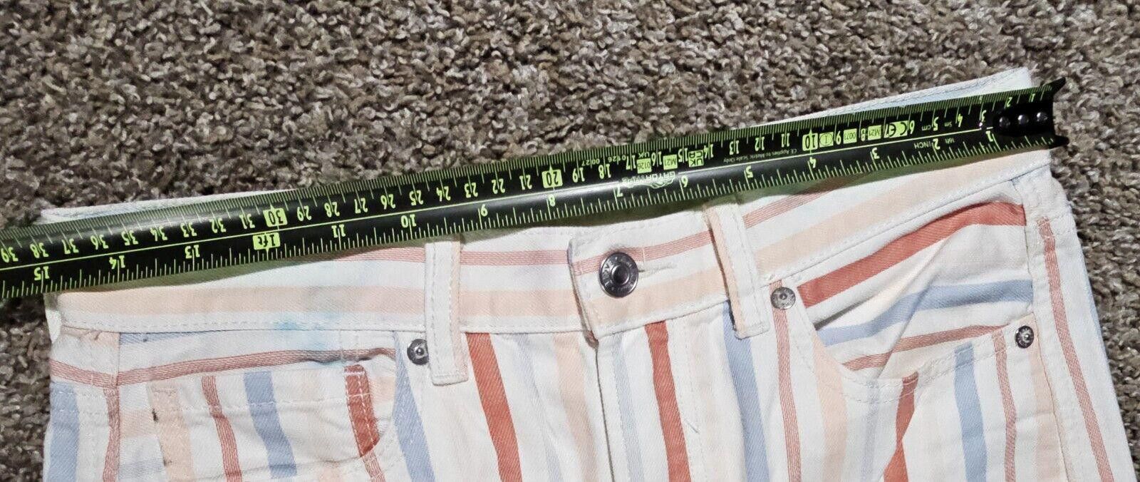 Designer American Eagle Pastel Multicolored Stripe Mom Jean 6 Long Size 28" / US 6 / IT 42 - 6 Thumbnail