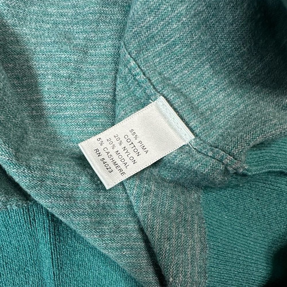 Banana Republic Banana Republic Pima Cotton blend teal striped crew neck swe Size US S / EU 44-46 / 1 - 8 Thumbnail
