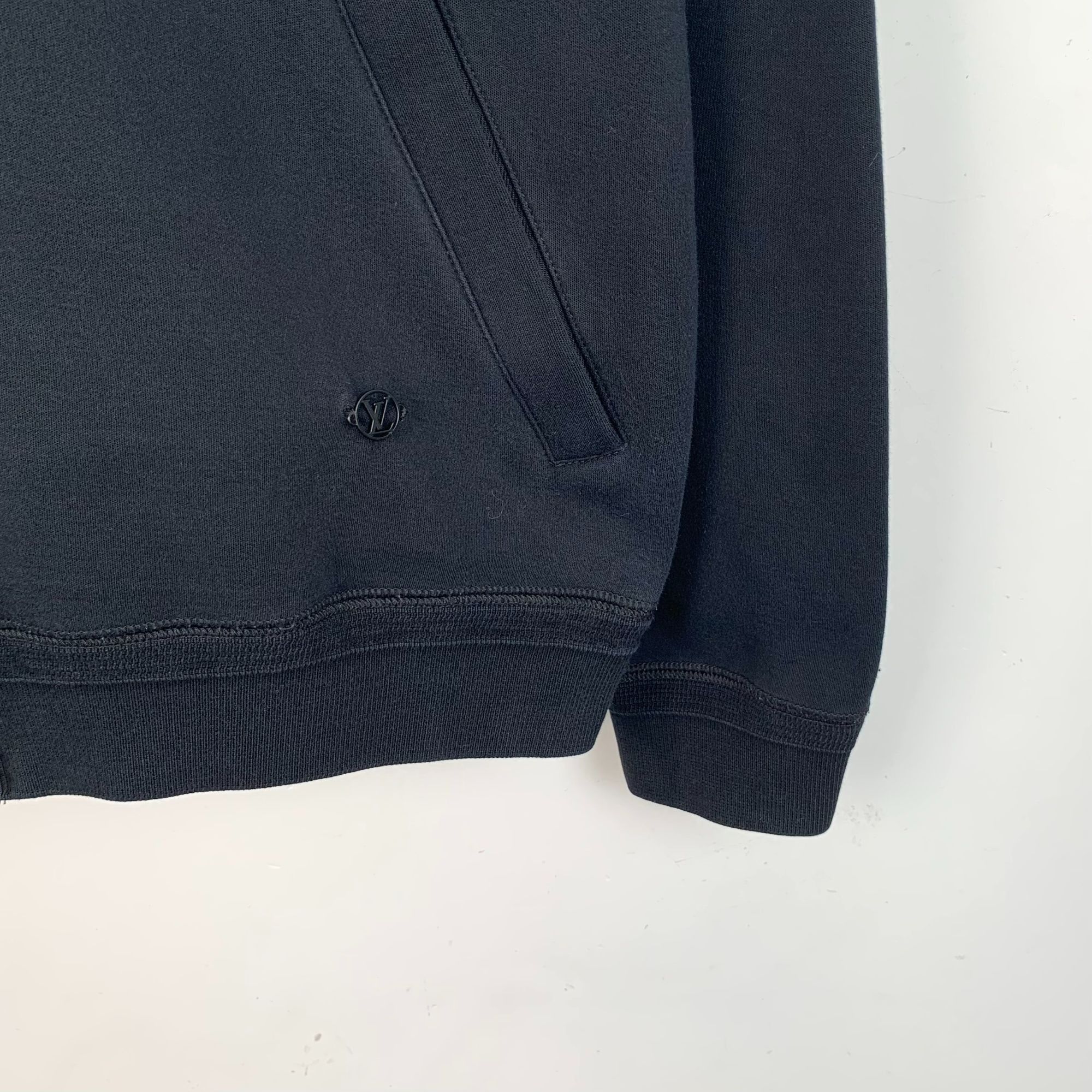 Louis Vuitton Louis Vuitton Black Cotton Hooded Zip-Up Hoodie XL Size XL / US 12-14 / IT 48-50 - 6 Thumbnail