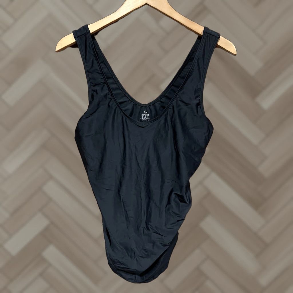Vintage Empetua Womens Black One Piece XL Swimsuit Size ONE SIZE - 1 Thumbnail