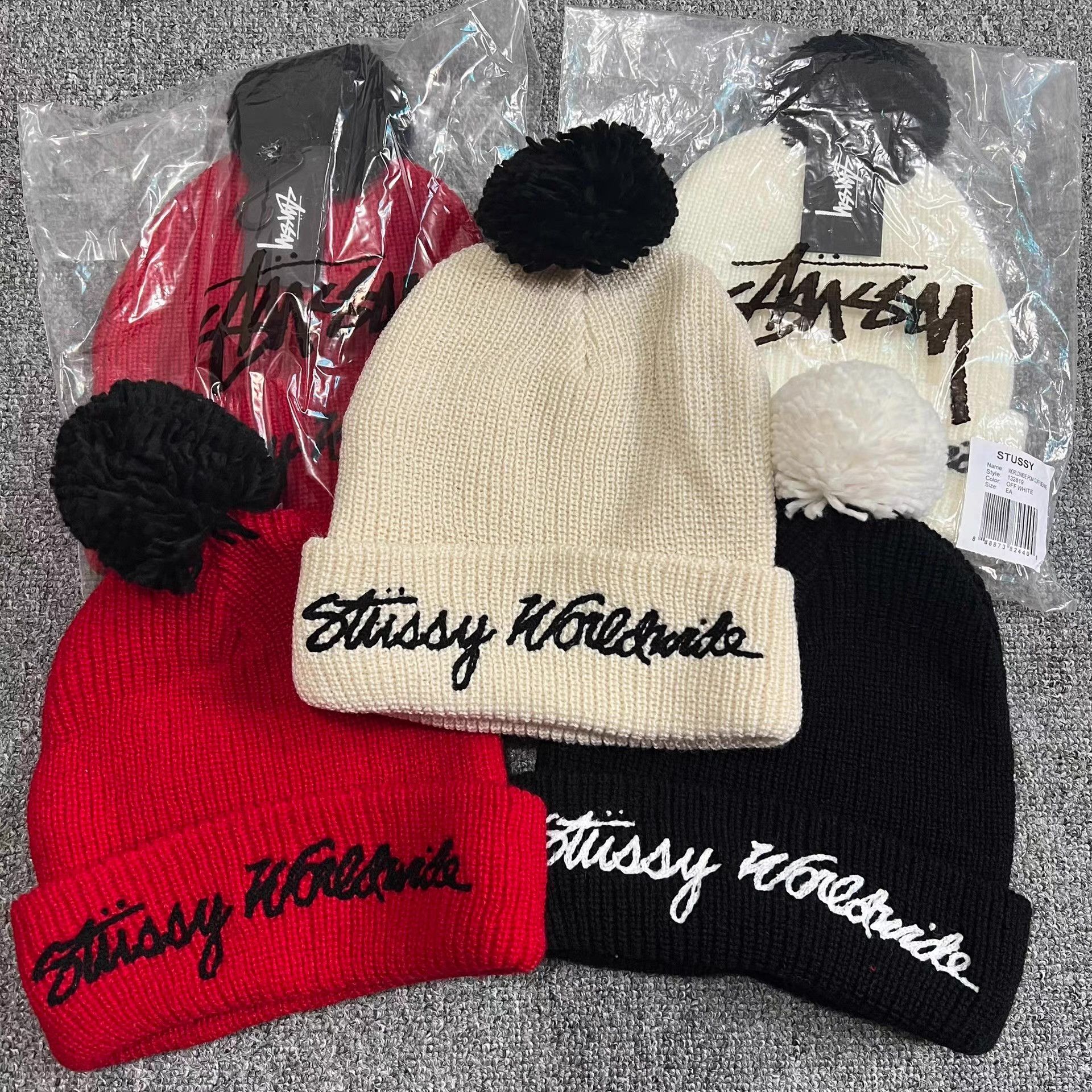 Stussy Stussy Script Logo Embroidered Knit Beanie Q7 Size ONE SIZE - 2 Thumbnail