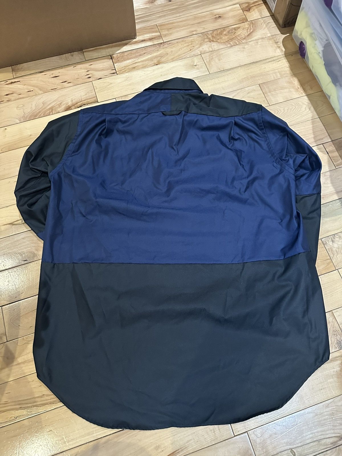 Engineered Garments Colorblock Patchwork Long Sleeve Button Up Shirt Navy Blue Size US M / EU 48-50 / 2 - 4 Thumbnail