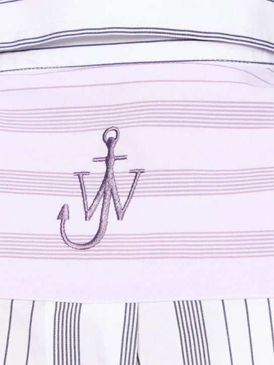 JW Anderson o1lsvrm0425 Striped Cotton Poplin Shirt in Multicolor Size US M / EU 48-50 / 2 - 5 Thumbnail