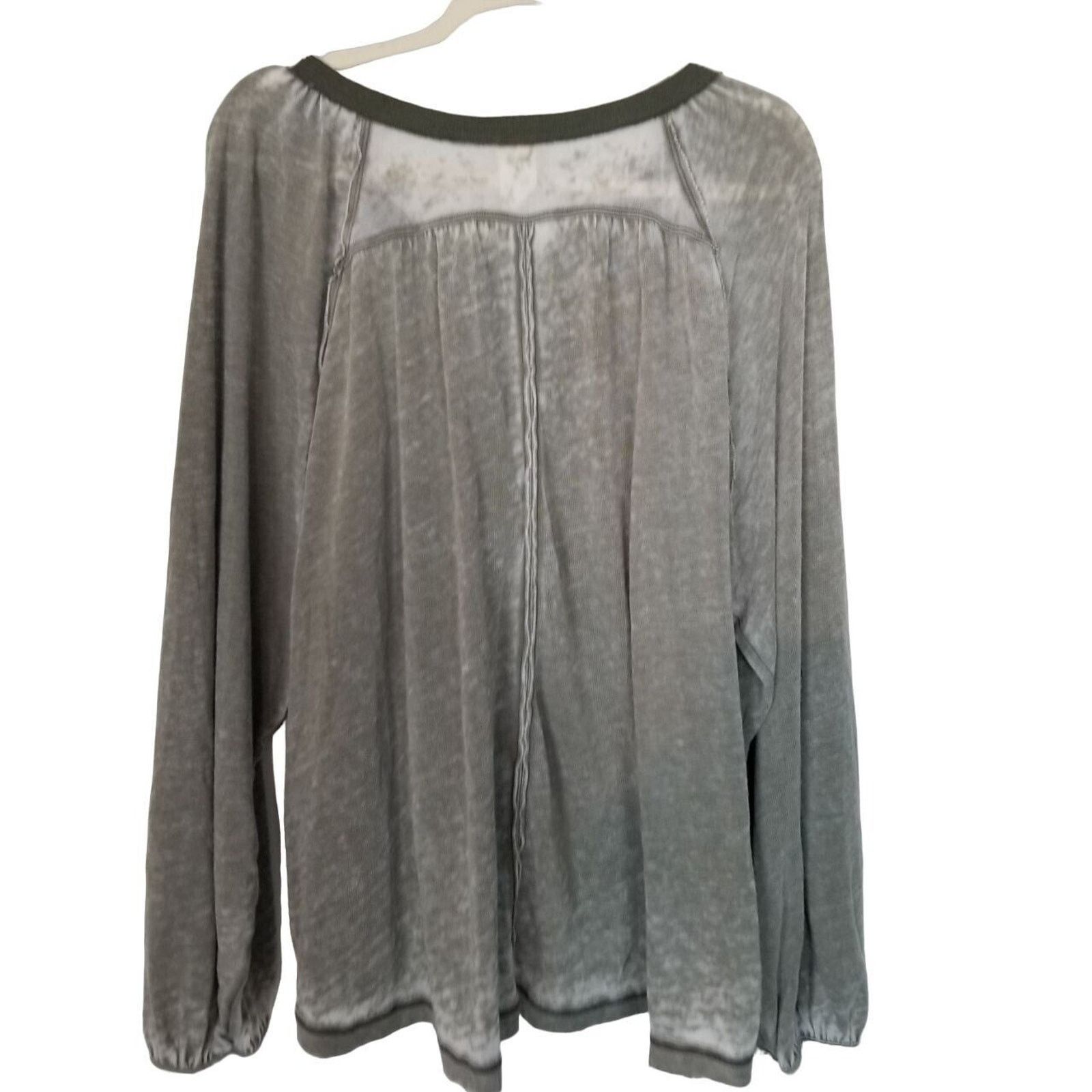 Free People Free People Acadia Burnout Henley Tunic Sz M Oversized Boho Size M / US 6-8 / IT 42-44 - 8 Thumbnail