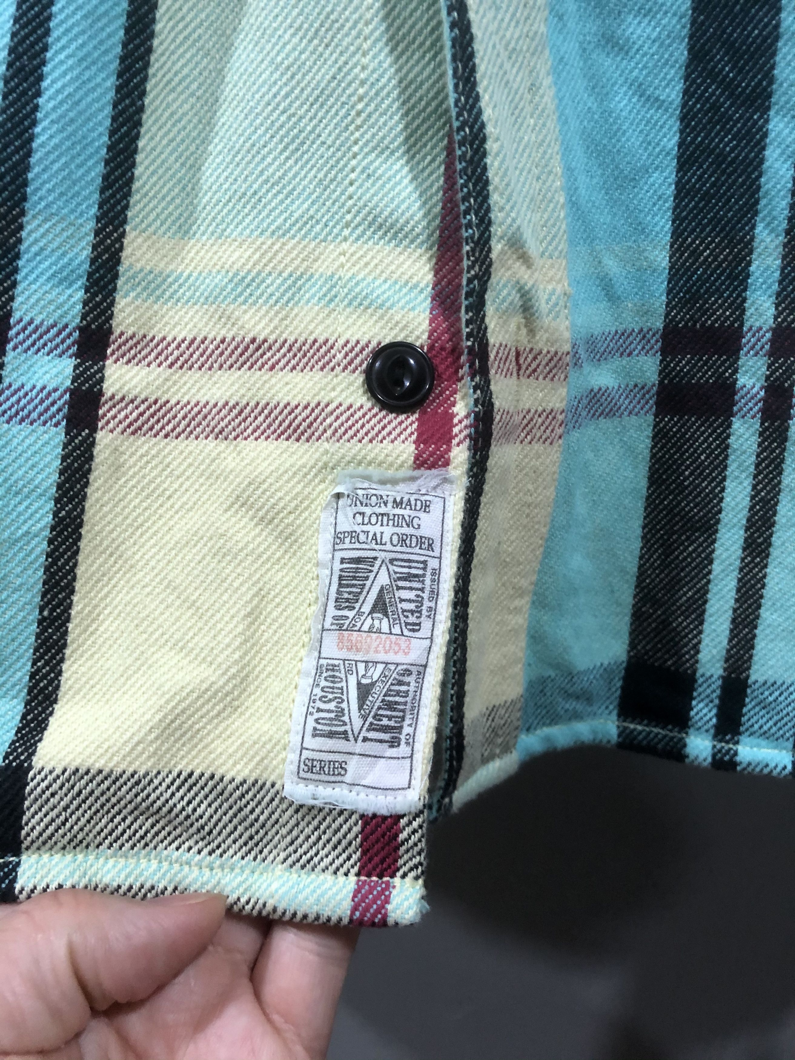 Japanese Brand Houston Union Made Heavy Cotton Flannel Shirt Size US L / EU 52-54 / 3 - 3 Thumbnail