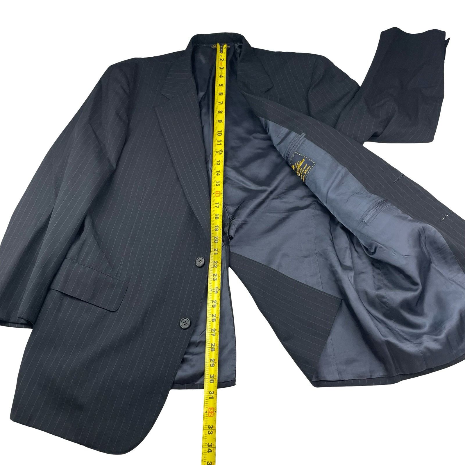 Brooks Brothers Brooks Brothers Golden Fleece Men's 2-Button Blazer Navy Str Size 44R - 12 Thumbnail
