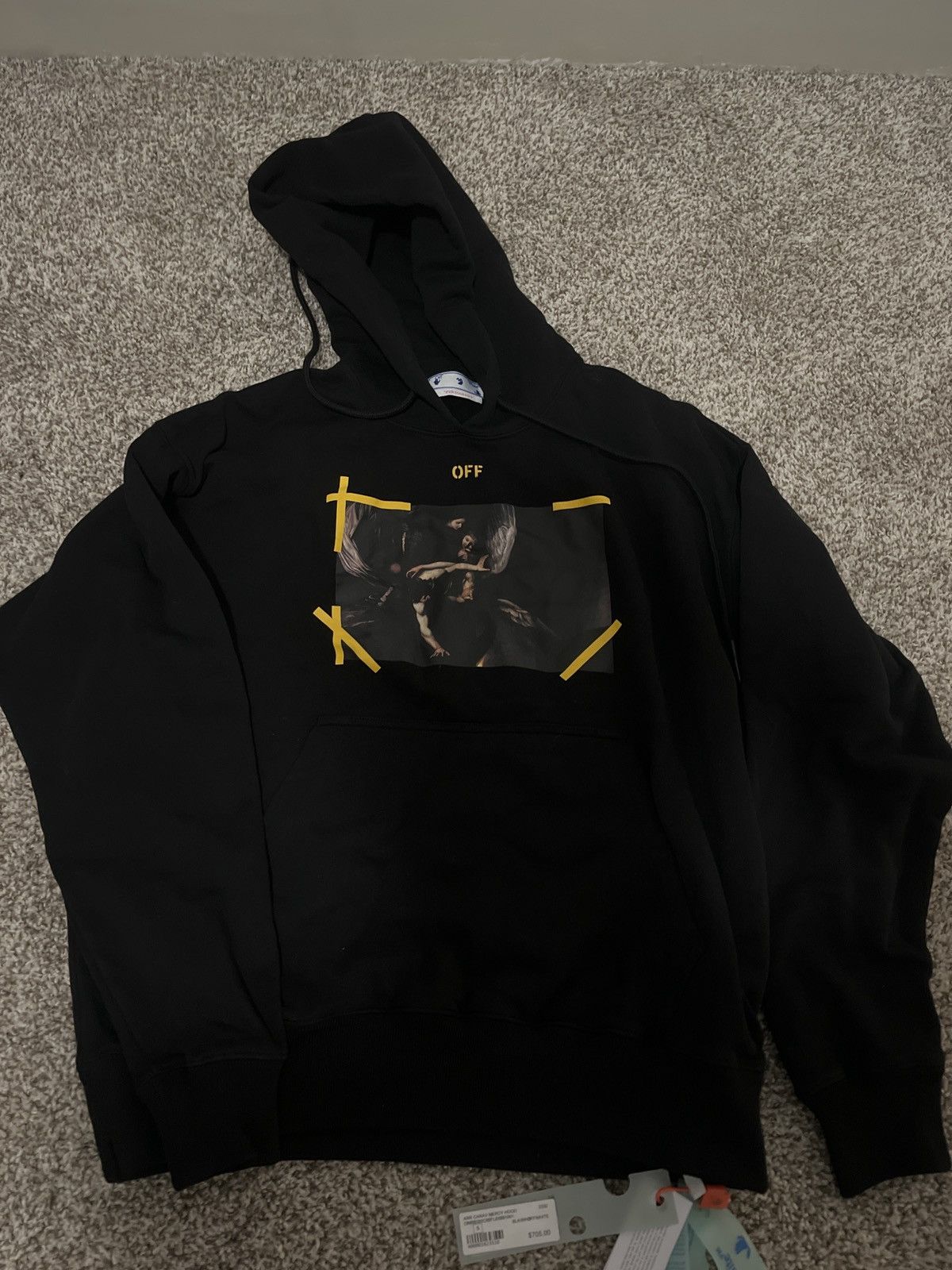 Off-White Off White Caravaggio Mercy Skate Hoodie Size US S / EU 44-46 / 1 - 1 Thumbnail