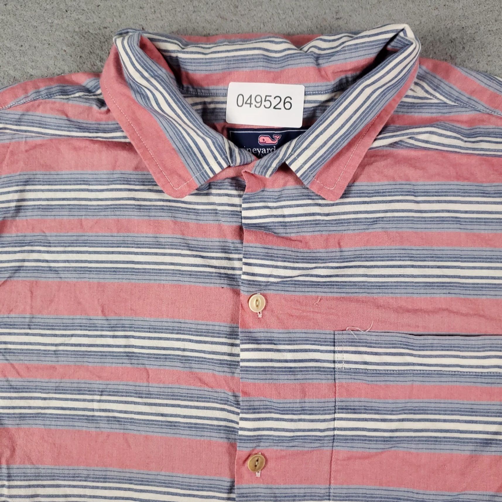 Vineyard Vines Vineyard Vines Shirt Mens Medium Red Blue Striped Casual Short Sleeve Button-Up Size US M / EU 48-50 / 2 - 2 Thumbnail