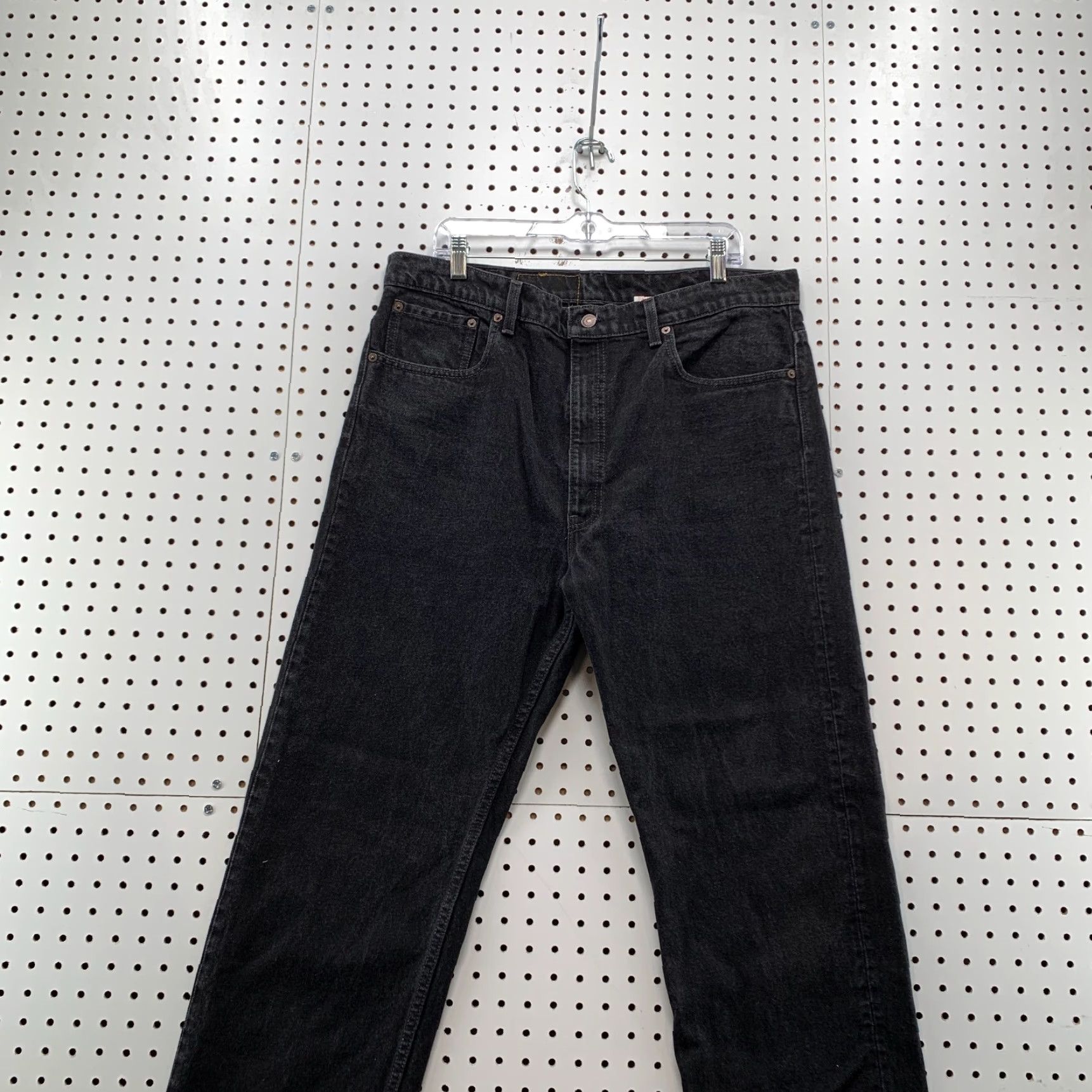 Levi's VINTAGE Levi's 505 Jeans Men’s 38x30 Regular Straight Black Denim USA 90s Mens Jeans Size US 38 / EU 54 - 5 Thumbnail