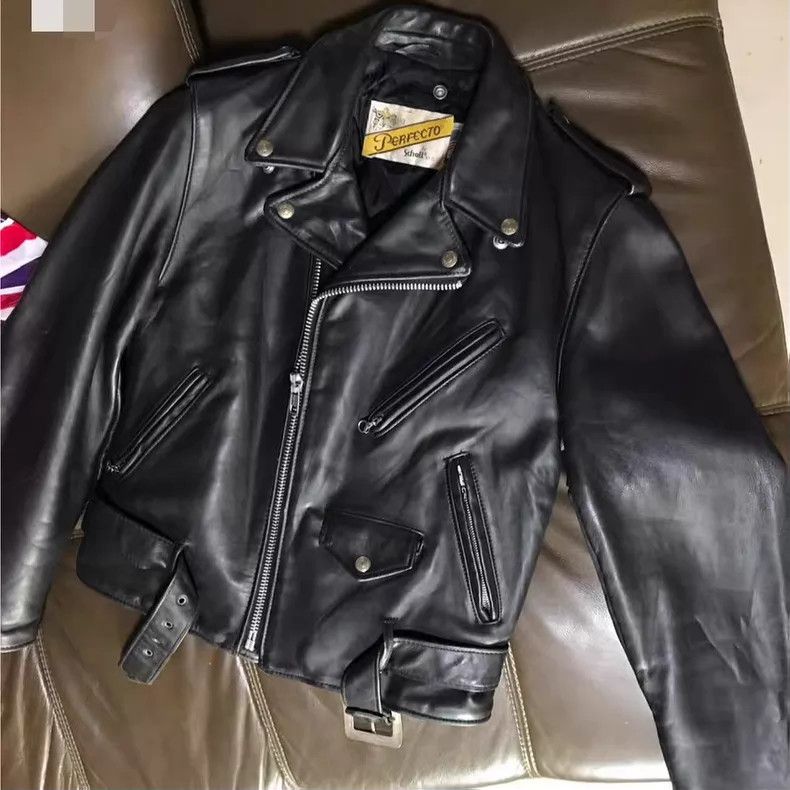 Schott Schott 618 Locomotive Rock Vintage Leather Jacket Size US M / EU 48-50 / 2 - 1 Thumbnail