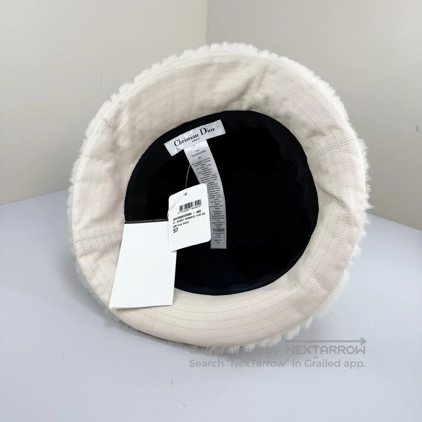 Dior Dior 25SS Lambskin Teddy Letter Bucket Hat| Size ONE SIZE - 4 Thumbnail