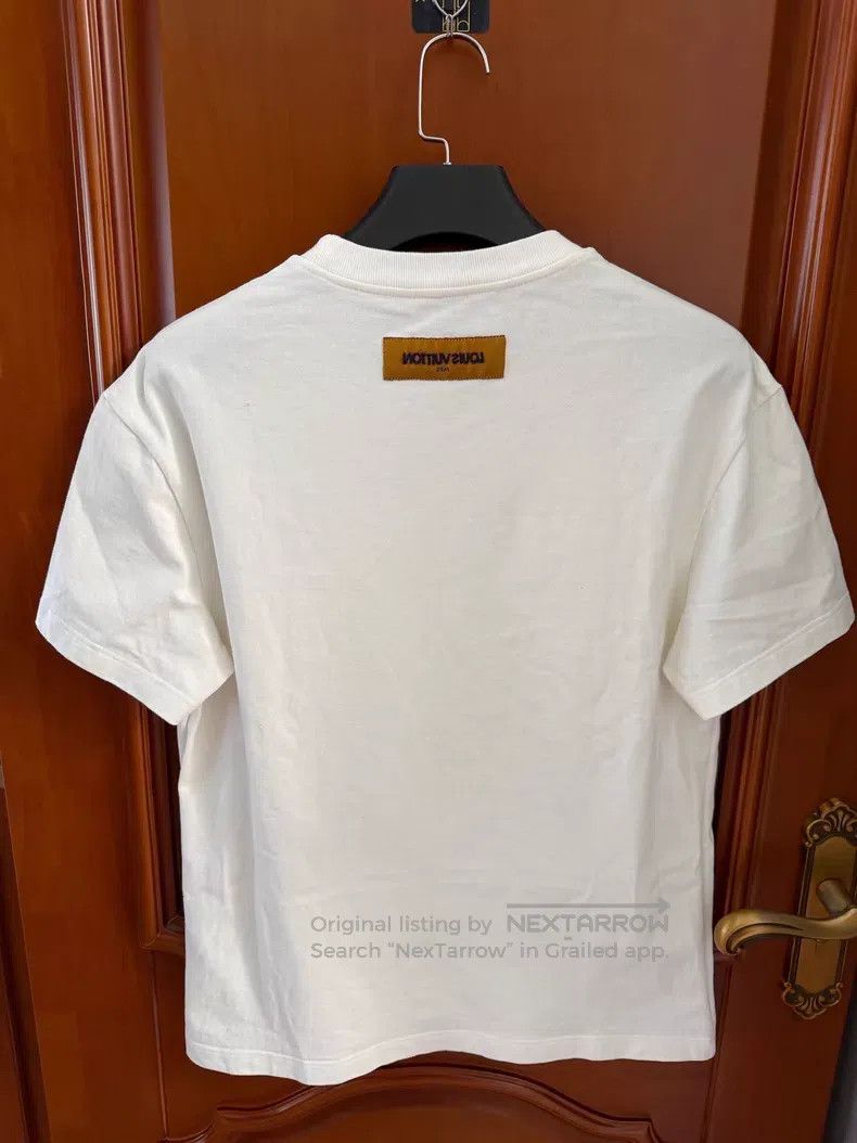Louis Vuitton Louis Vuitton Co-branded Pearl Beaded Short Sleeve T-Shirt Size US M / EU 48-50 / 2 - 2 Thumbnail
