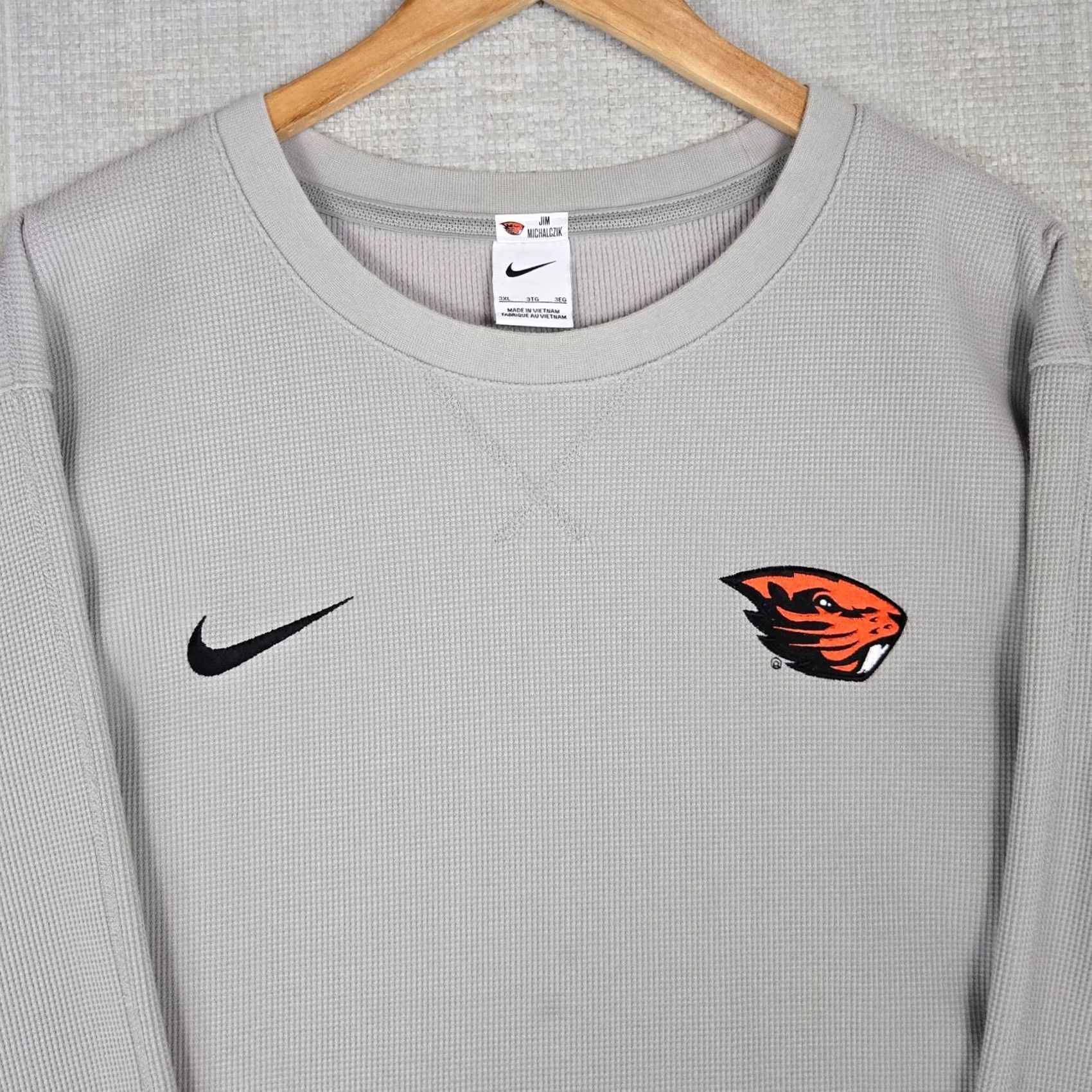 Nike Nike Oregon State Mens 3XL Team Issued O-Line Coach Performance Sweatshirt Size US XXL / EU 58 / 5 - 2 Thumbnail