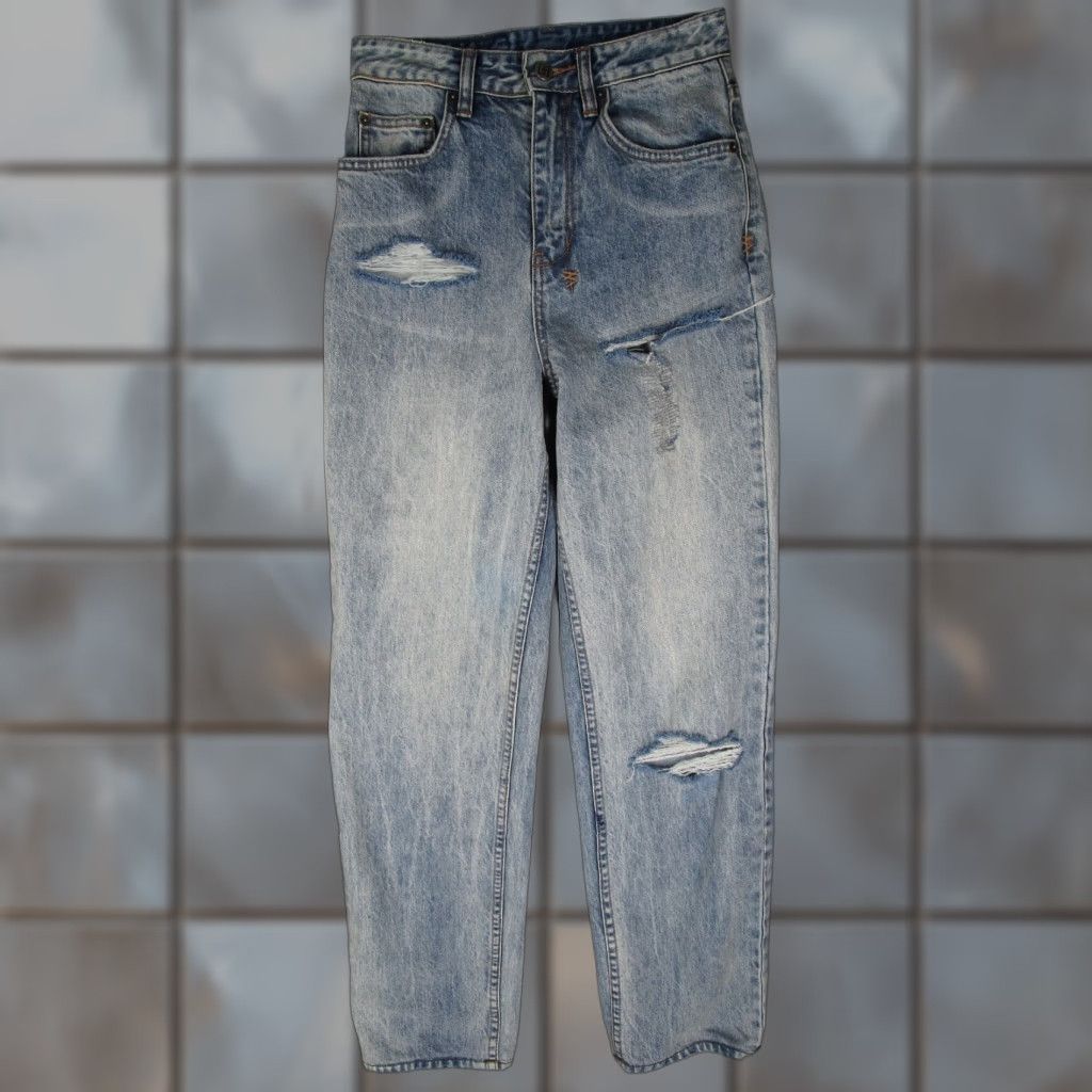 Ksubi Ksubi Jeans Women's High Rise Distressed Blue Playback Skream Denim 25x30 Size 42" / US 20 - 1 Thumbnail