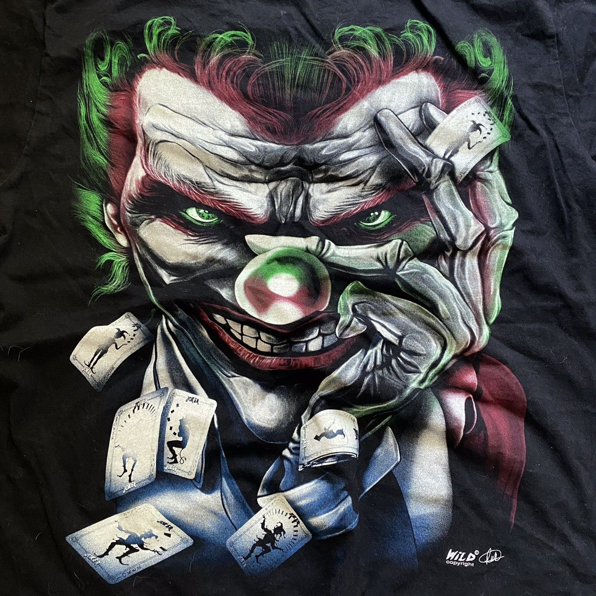 DC Comics × Vintage Vintage Joker Batman Big Logo Tshirt 3D Print Face Size US M / EU 48-50 / 2 - 11 Thumbnail