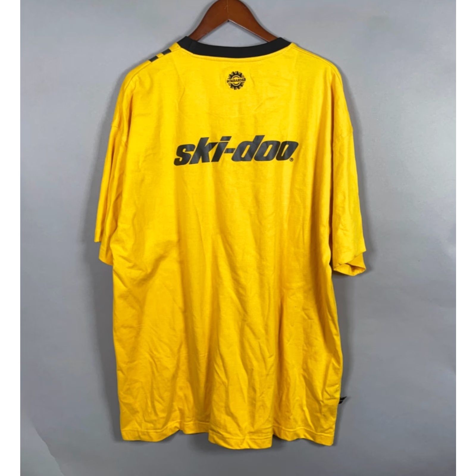 Vintage VINTAGE Ski-Doo Bombardier T-Shirt Adult 2XL Yellow Cotton Short Sleeve Crew Neck Men Graphic Print Heavyweight Logo Retro Outdoor Transportation Mens Size US XXL / EU 58 / 5 - 2 Thumbnail