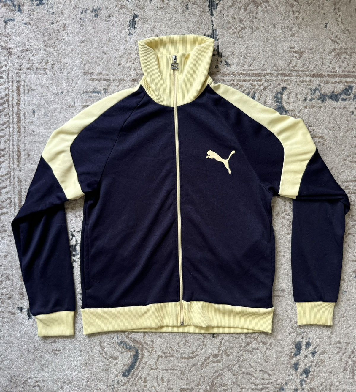 Puma Vintage Puma Tracksuit Jacket - Dark Blue Yellow Size US L / EU 52-54 / 3 - 1 Thumbnail