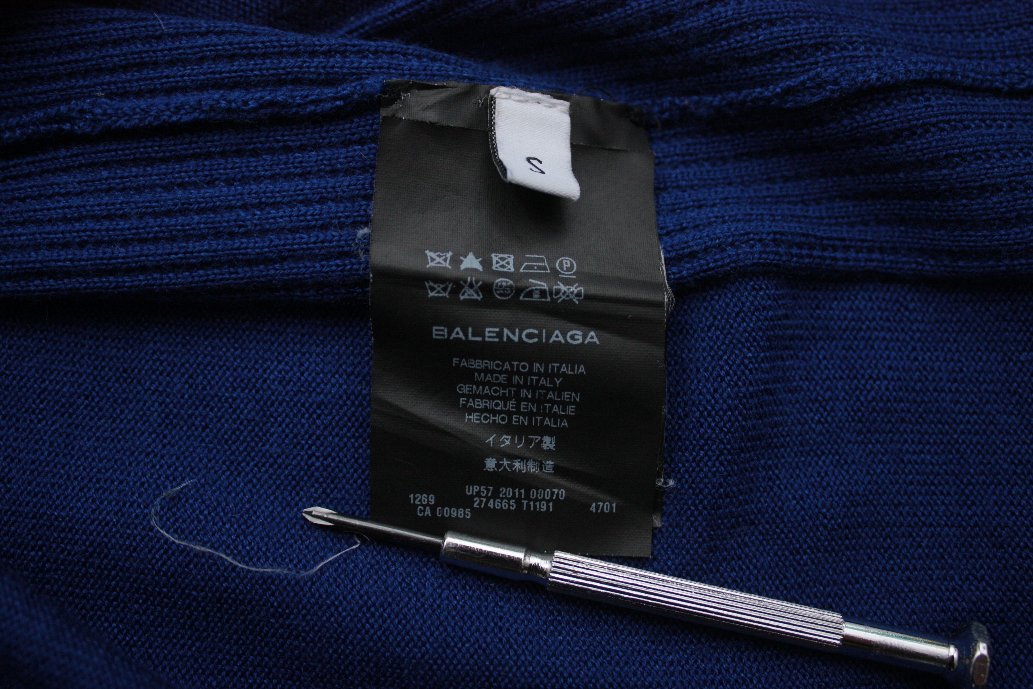 Balenciaga Balenciaga Paris Wool Silk Blend Knitted Sweater Men's S Size US S / EU 44-46 / 1 - 6 Thumbnail