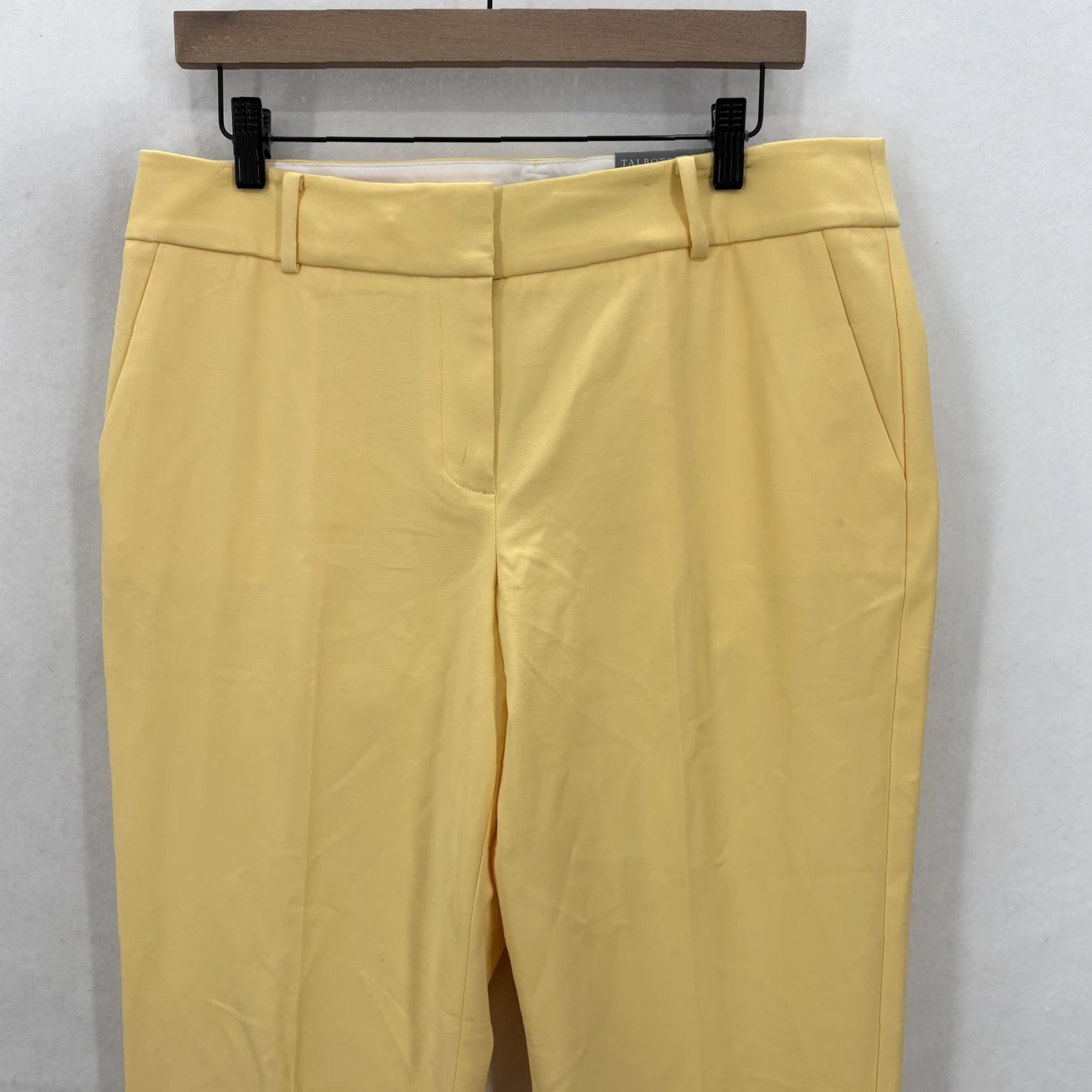 Talbots Talbots Hampshire Ankle Pants Womens 10 Yellow Straight Leg Stretch Work Career Pants Size 32" / US 10 / IT 46 - 2 Thumbnail