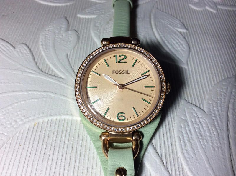 Fossil Fossil Women's Georgia green Watch with two leather braclete Size ONE SIZE - 6 Thumbnail