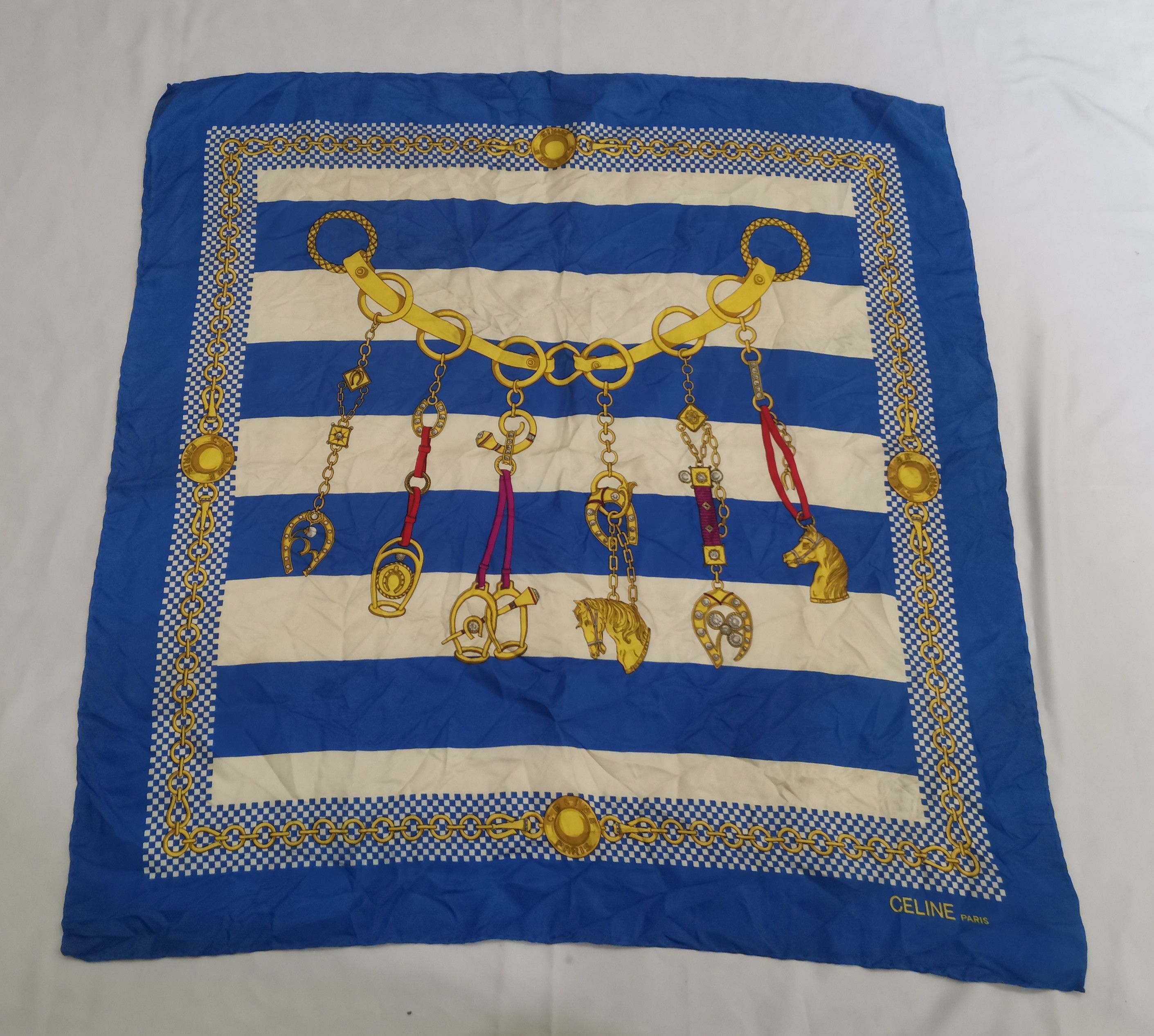 Celine × Vintage Rare vintage Celine Paris scarves luxury design Size ONE SIZE - 1 Thumbnail