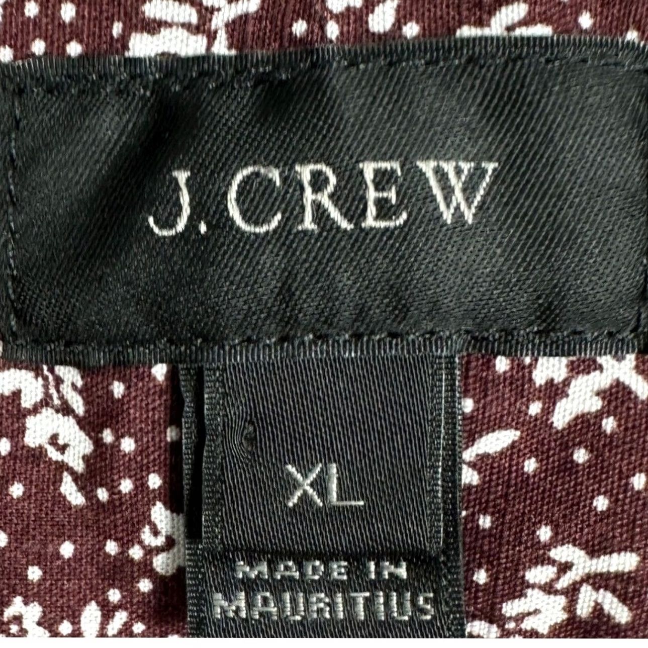 J.Crew J.CREW Shirt Mens XL Maroon Slim Fit Button-Down Micro Floral Casual Long Sleeve Size US XL / EU 56 / 4 - 4 Thumbnail