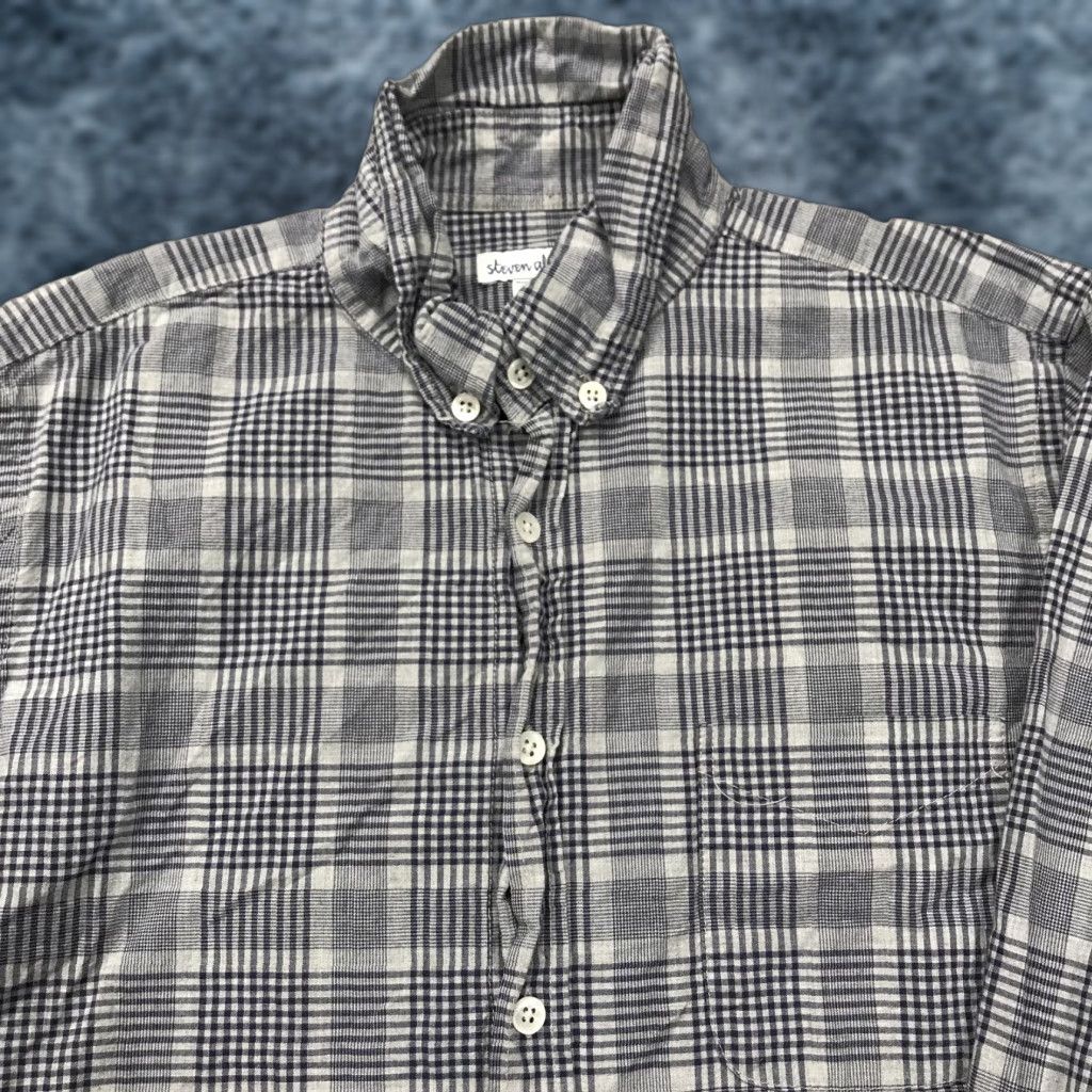 Steven Alan Steven Alan Shirt Mens Medium Gray Cotton Casual Button Long Sleeve Designer Size US M / EU 48-50 / 2 - 1 Thumbnail