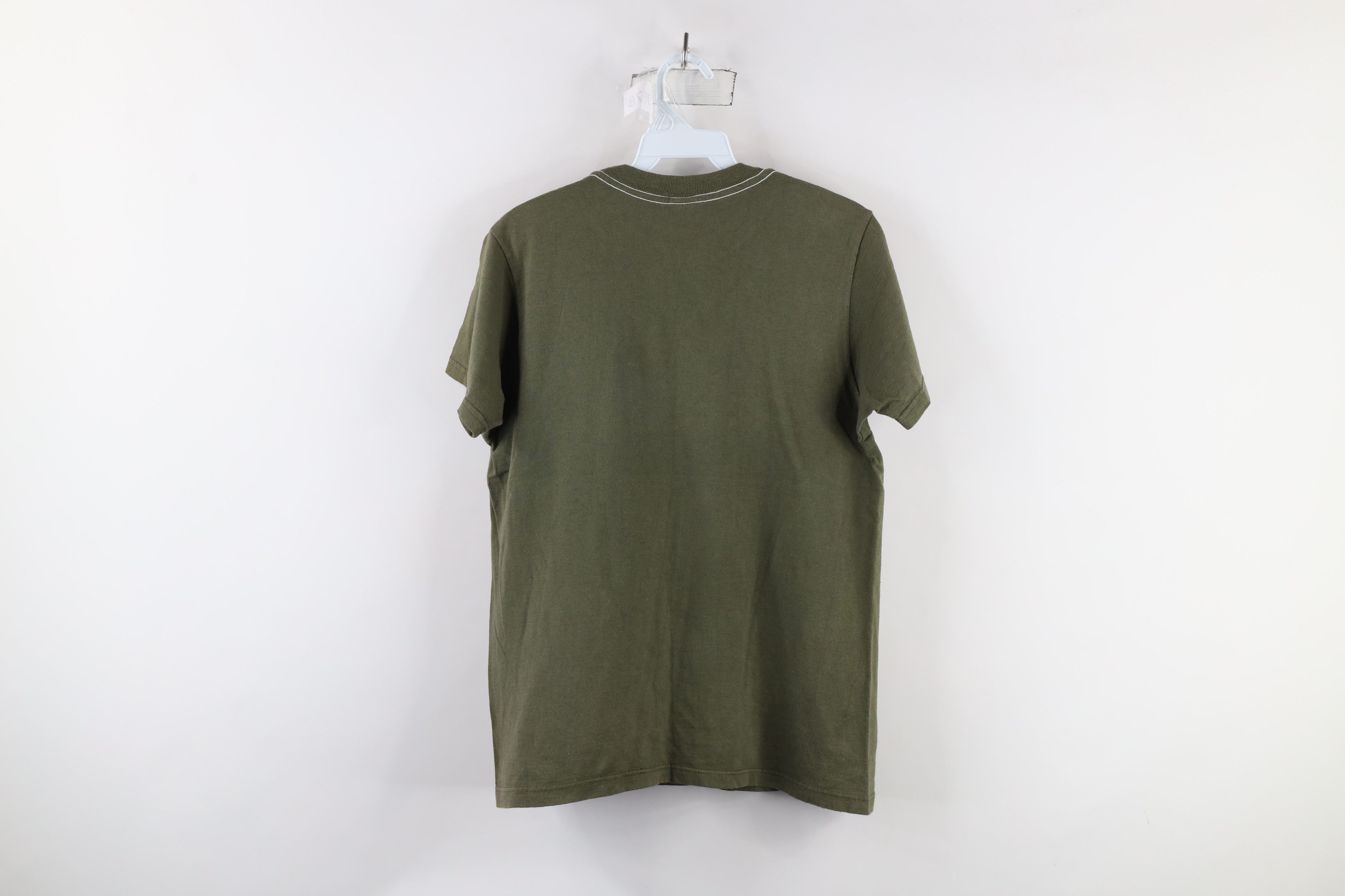 Calvin Klein × Vintage Vintage 90s Calvin Klein Spell Out Pocket T-Shirt Green Size M / US 6-8 / IT 42-44 - 11 Thumbnail