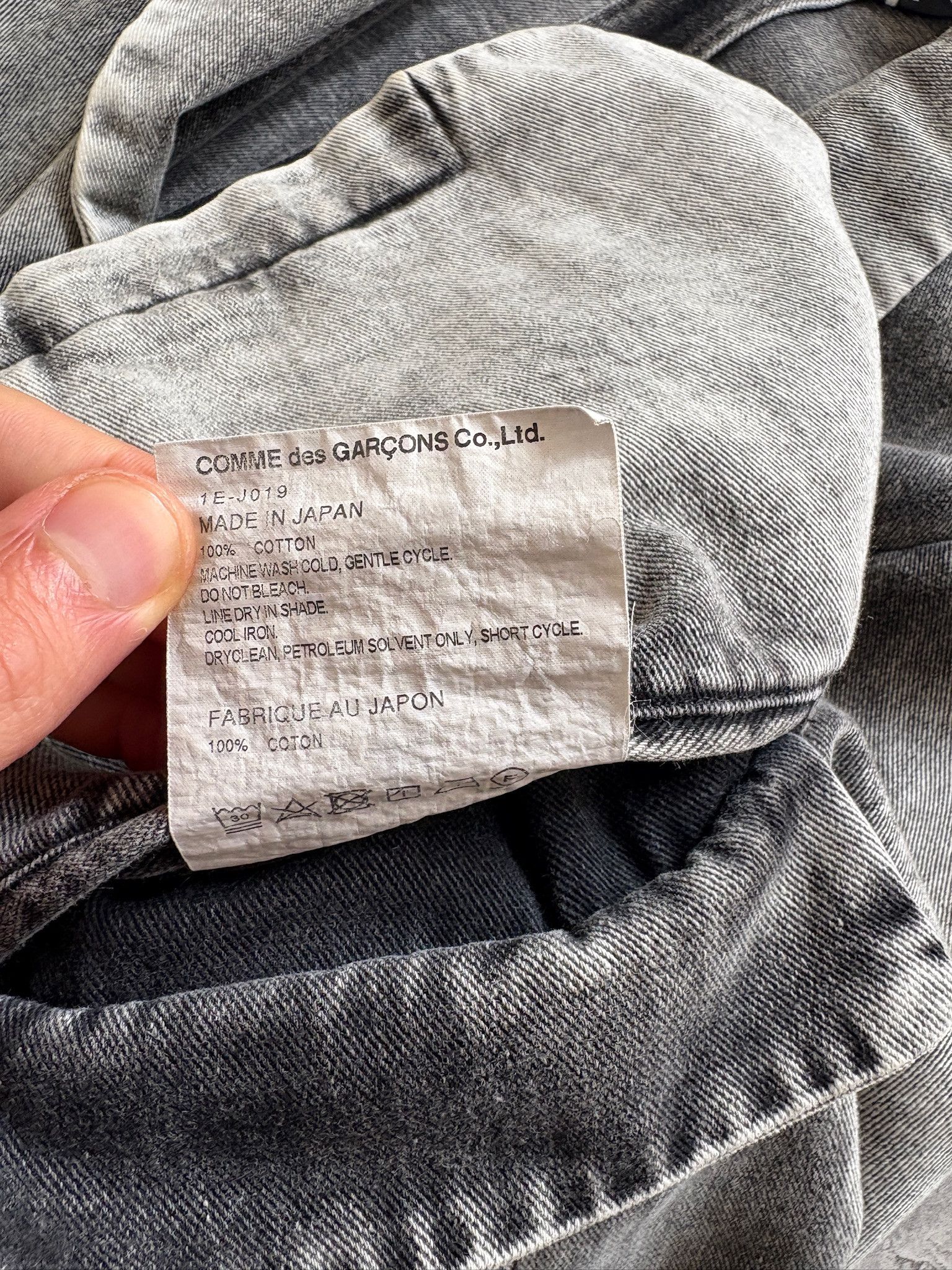 Comme des Garcons Black Comme des Garçons Black SS21 Gray Washed Denim Blazer Size US M / EU 48-50 / 2 - 7 Thumbnail
