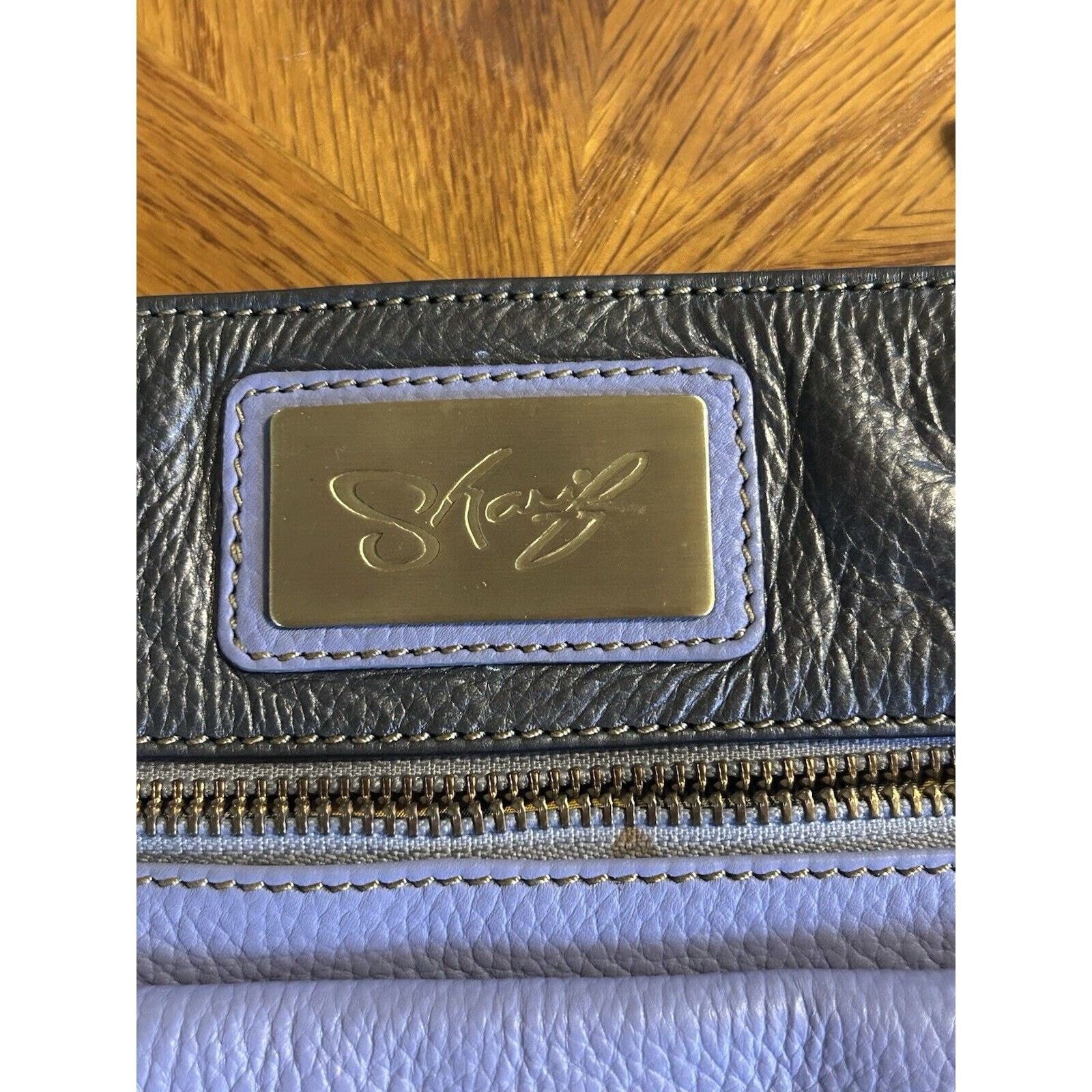 Other sharif leather crossbody purse Periwinkle Blue And Gunmetal Size ONE SIZE - 3 Thumbnail