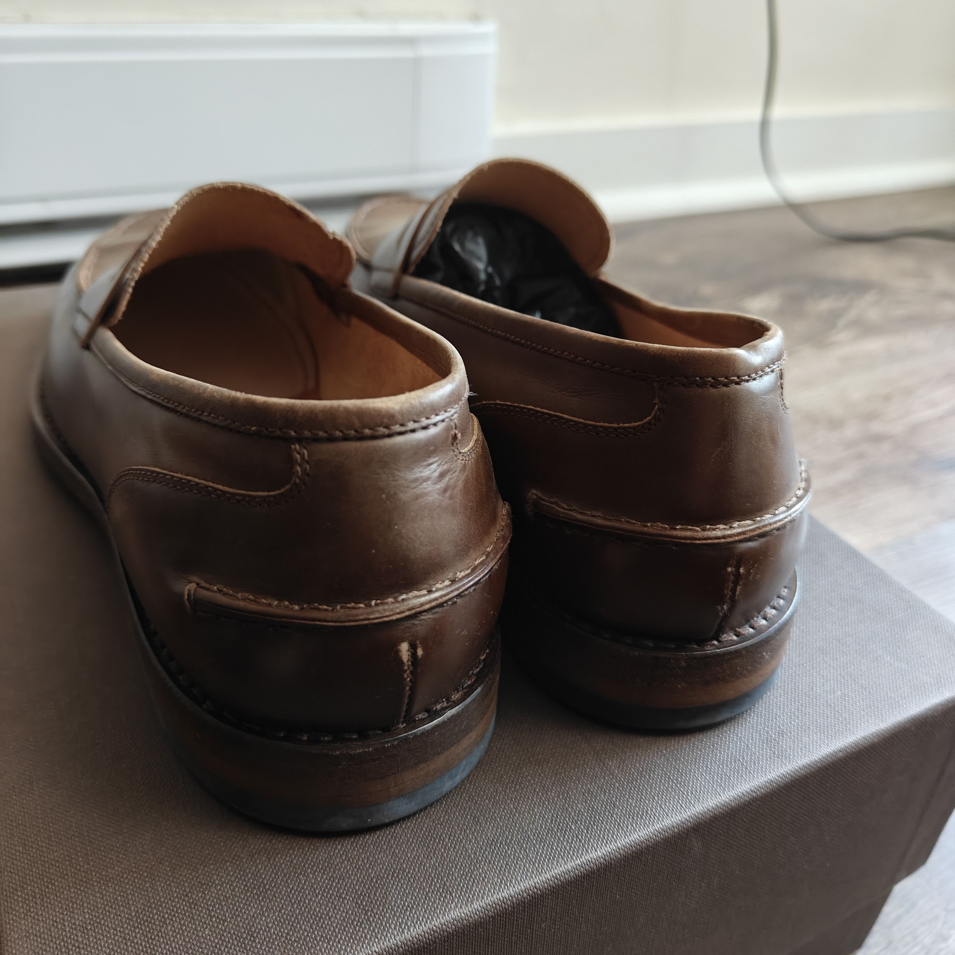 Alberto Fasciani NEW Calfskin leather penny loafers $635 Size US 9 / EU 42 - 5 Thumbnail