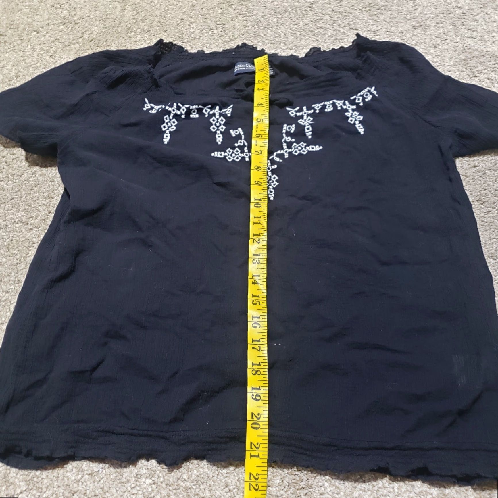 Faded Glory Faded Glory Shirt Black Lightweight Short Sleeve Large L Men’s Size Size L / US 10 / IT 46 - 6 Thumbnail