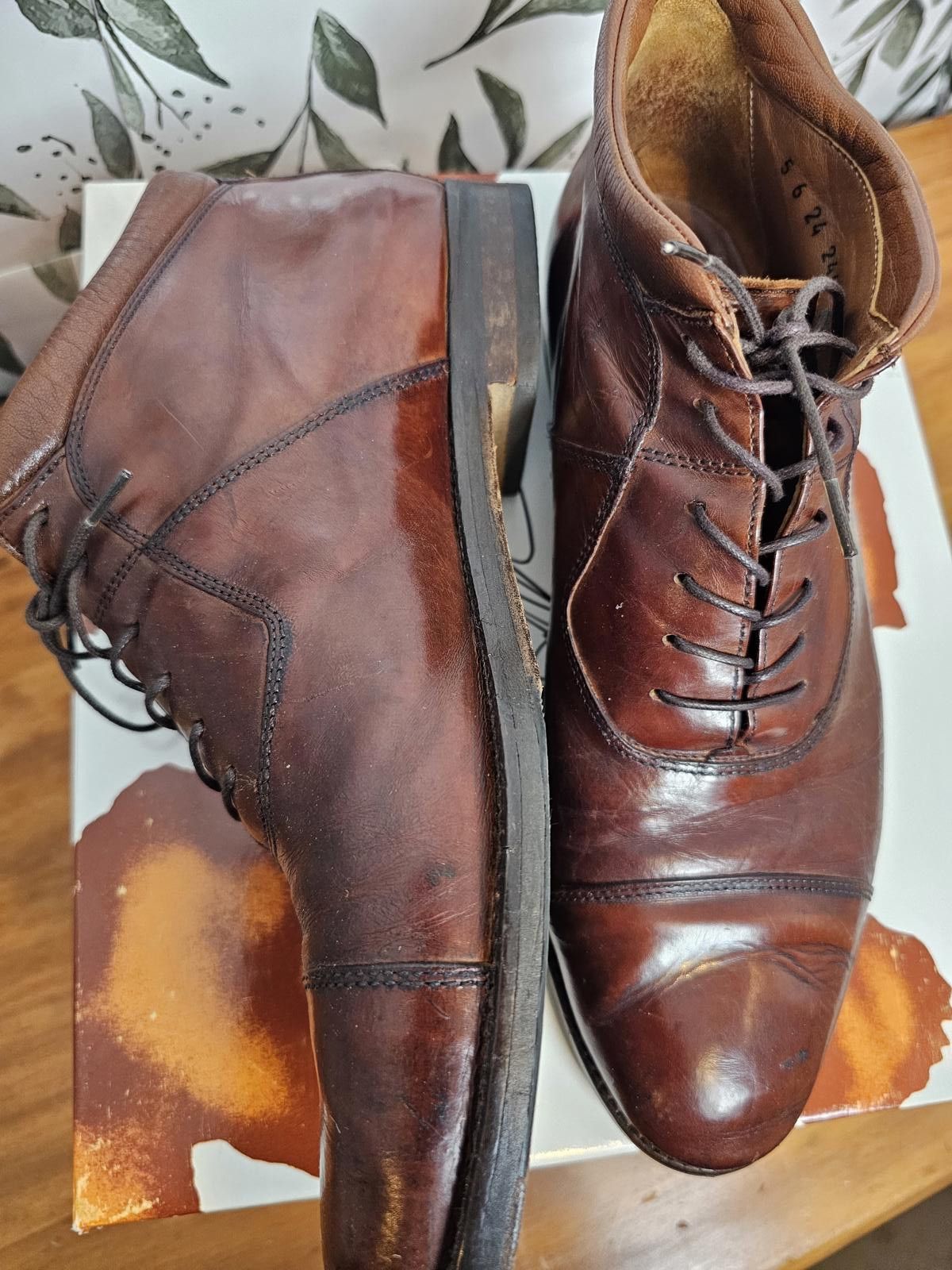Johnston & Murphy Johnston & Murphy Shoes Brown Mens Size 9.5 Leather Hightops Size US 9.5 / EU 42-43 - 3 Thumbnail