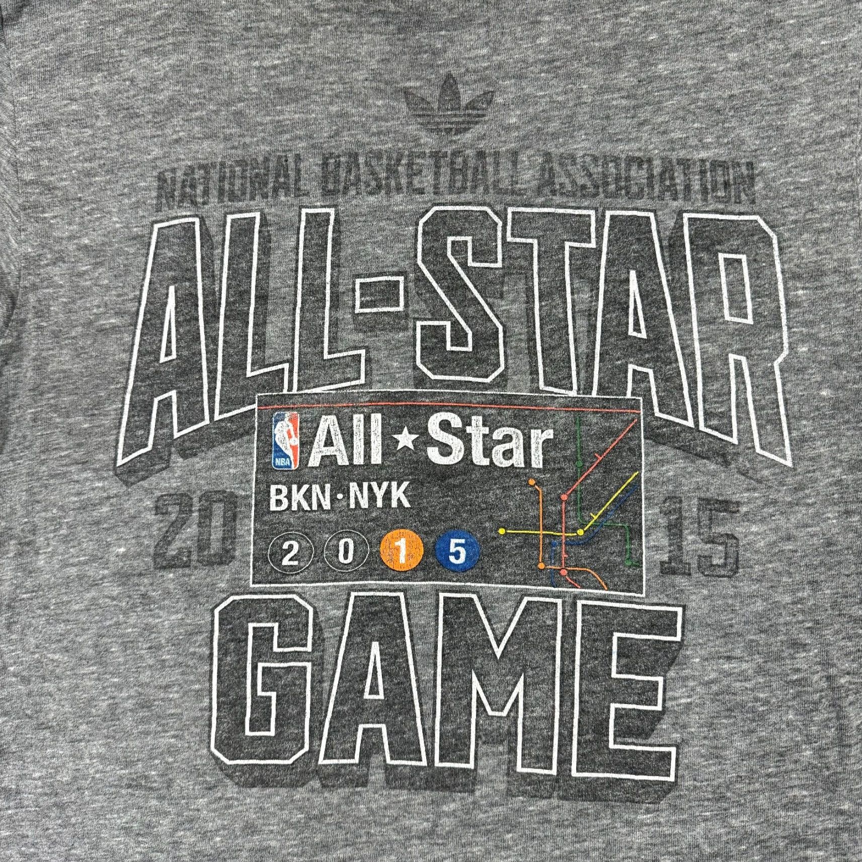 Adidas Adidas T Shirt Mens Size M Gray Short Sleeve 2015 NBA ALL Star Game New York Shirt Mens Gray Star 2015 All Star Adidas Shirt Size US M / EU 48-50 / 2 - 3 Thumbnail