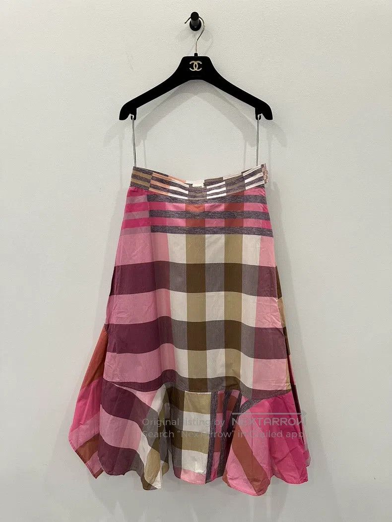 Hermes Hermes Three-color plaid women's petal skirt Size 25" / US 0 / IT 36 - 1 Thumbnail