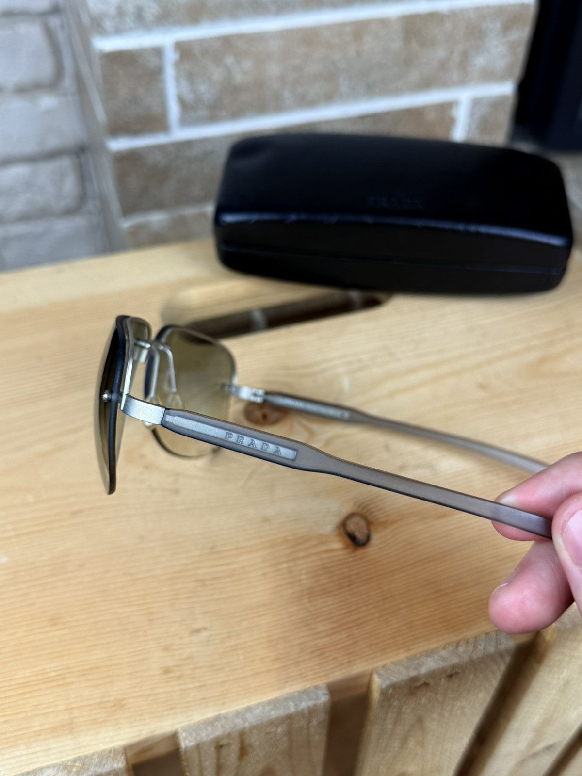Prada × Vintage Vintage Prada Aviator Sunglasses Size ONE SIZE - 4 Thumbnail