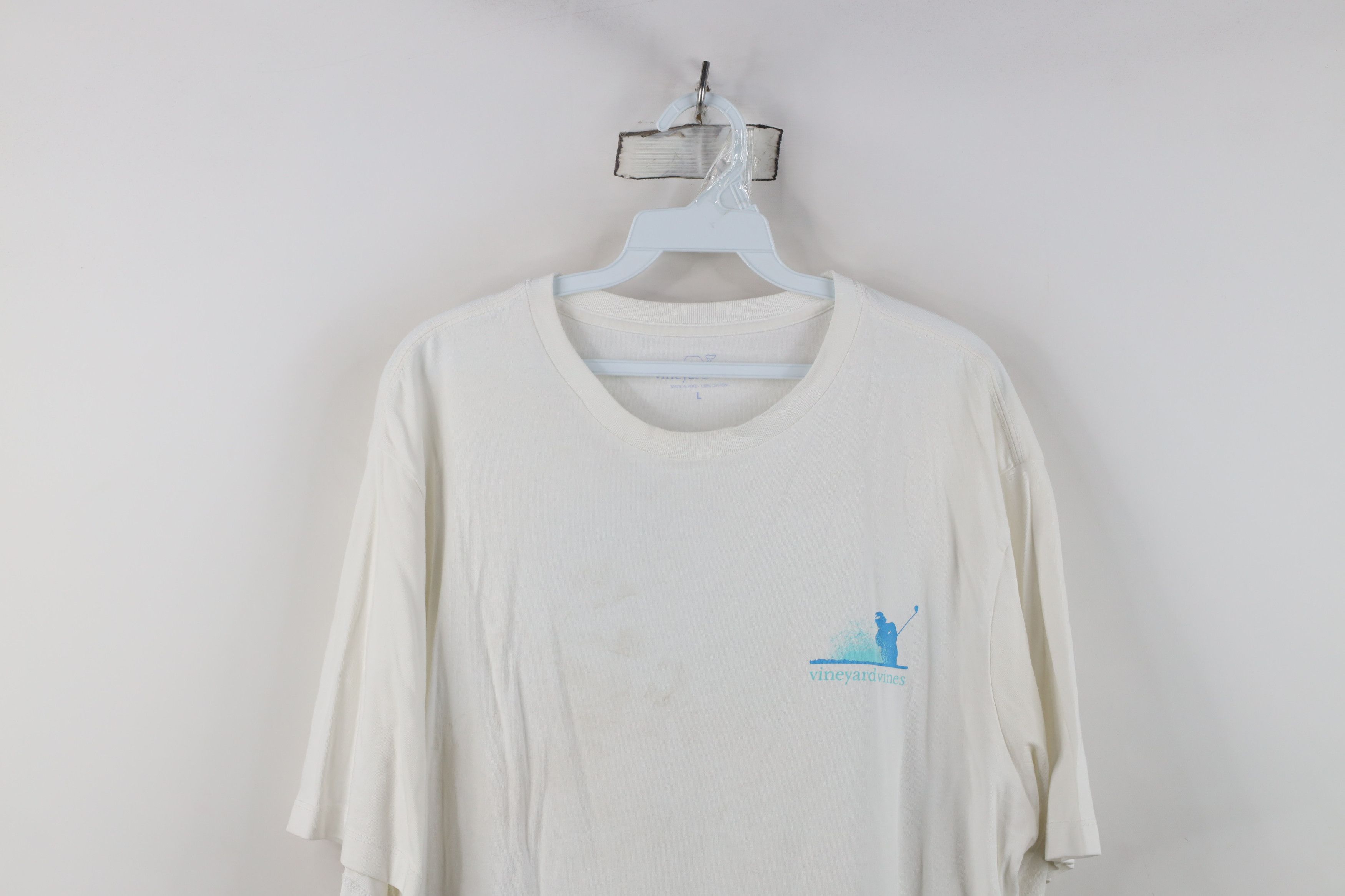 Vineyard Vines Vineyard Vines Spell Out Golf Golfing T-Shirt White Size US L / EU 52-54 / 3 - 2 Thumbnail