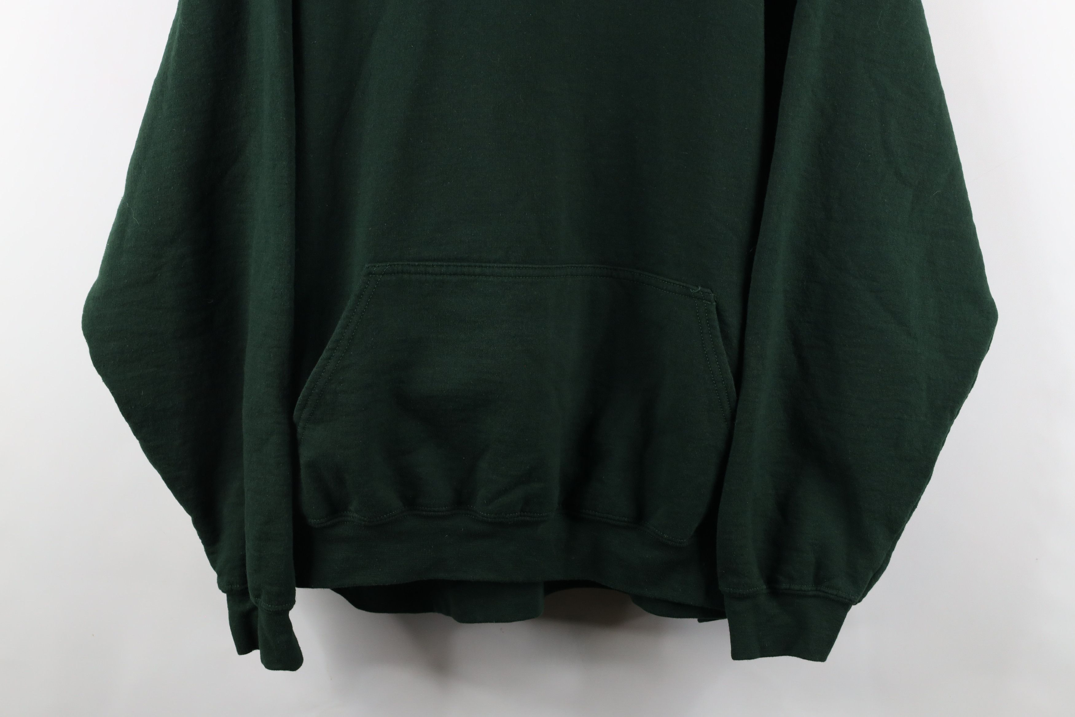 Vintage Vintage 90s Streetwear Heavyweight Hoodie Sweatshirt Green Size US XXL / EU 58 / 5 - 3 Thumbnail