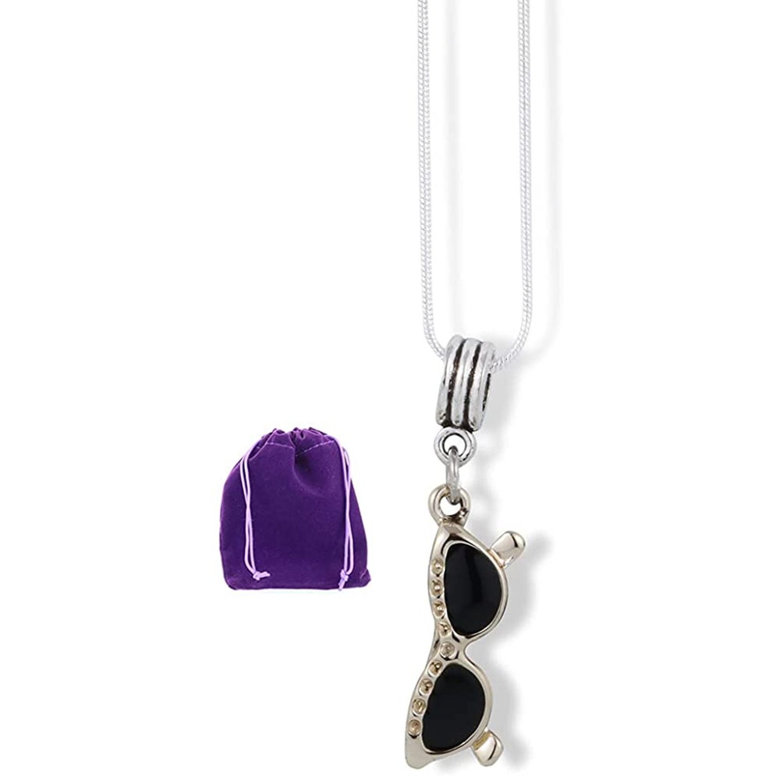 & Other Stories Sunglasses Black Lens on Gold Frame Charm Chain Necklace Size ONE SIZE - 1 Thumbnail