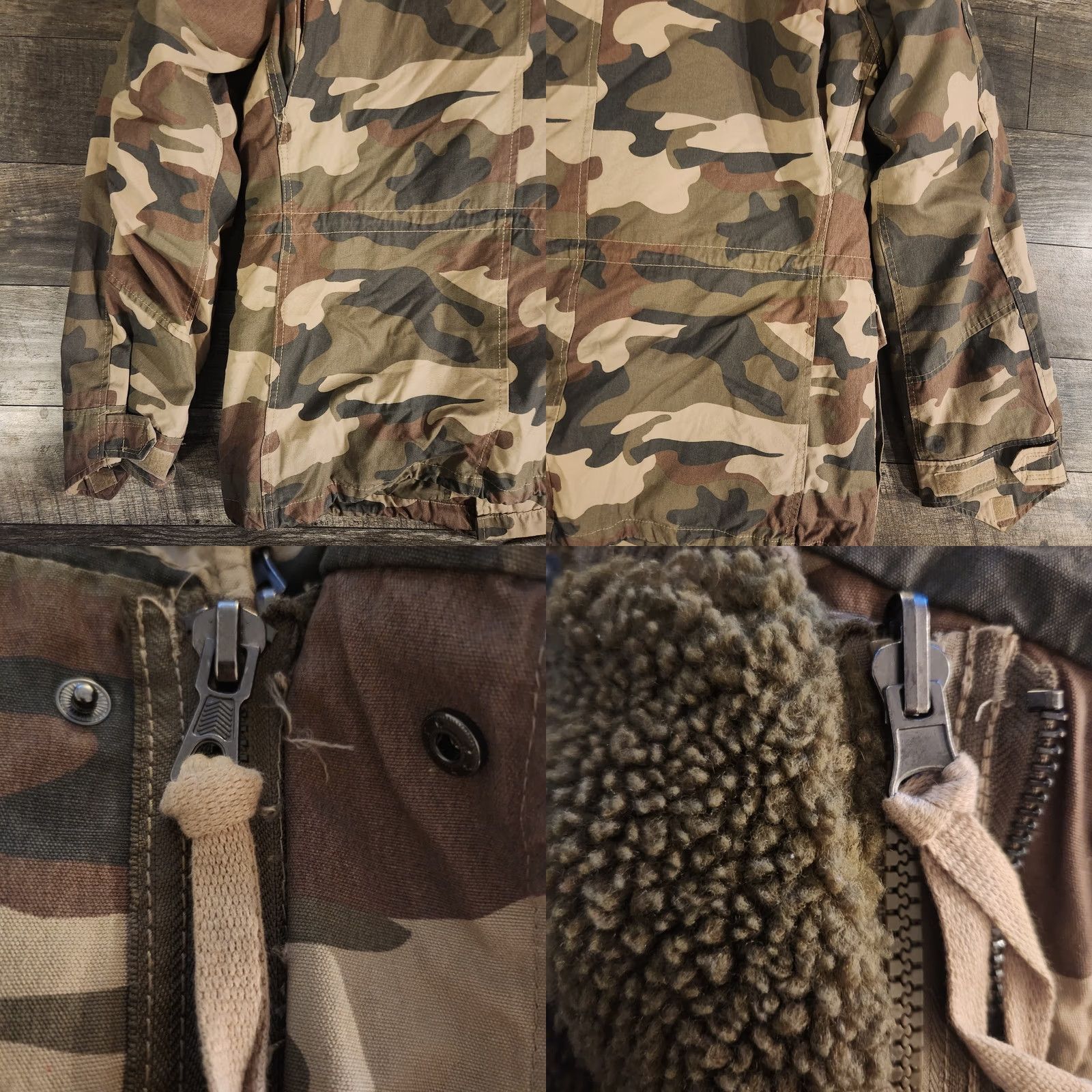 Vintage Brandit Camo Jacket M-65 Giant Mens Medium Field Sherpa Lined Military Utility Shirt Size US M / EU 48-50 / 2 - 9 Thumbnail