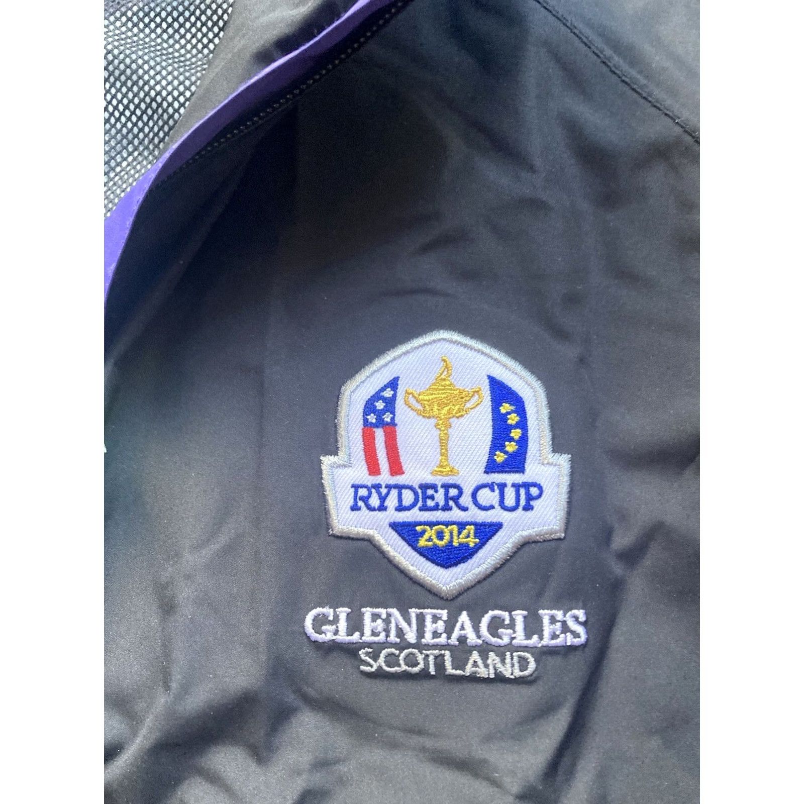 Vintage VINTAGE ProQuip Ryder Cup Jacket Mens 2XL Black Waterproof Windbreaker Golf Retro Logo 2014 Scotland Size US XXL / EU 58 / 5 - 5 Thumbnail