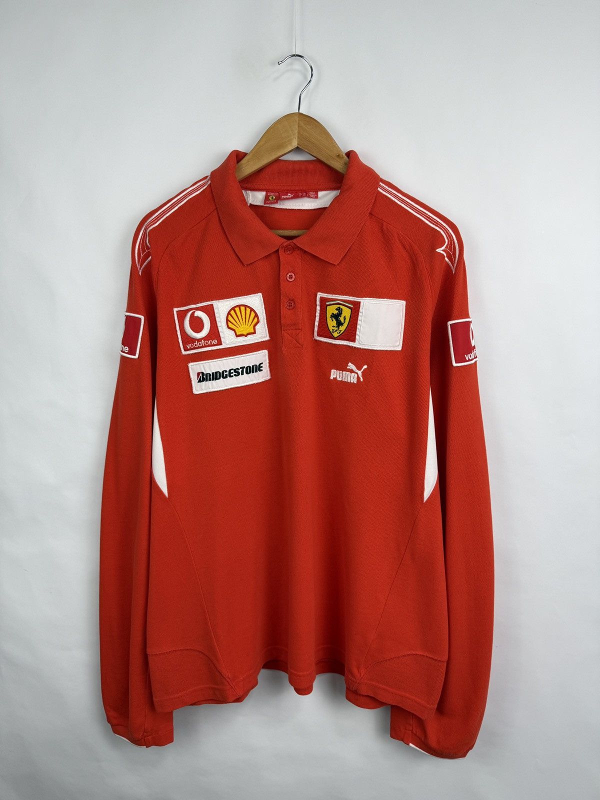 Ferrari × Puma 🇮🇹 Vintage 00s Puma Ferrari Vodafone Bridgestone Schumacher Size US XXL / EU 58 / 5 - 2 Thumbnail