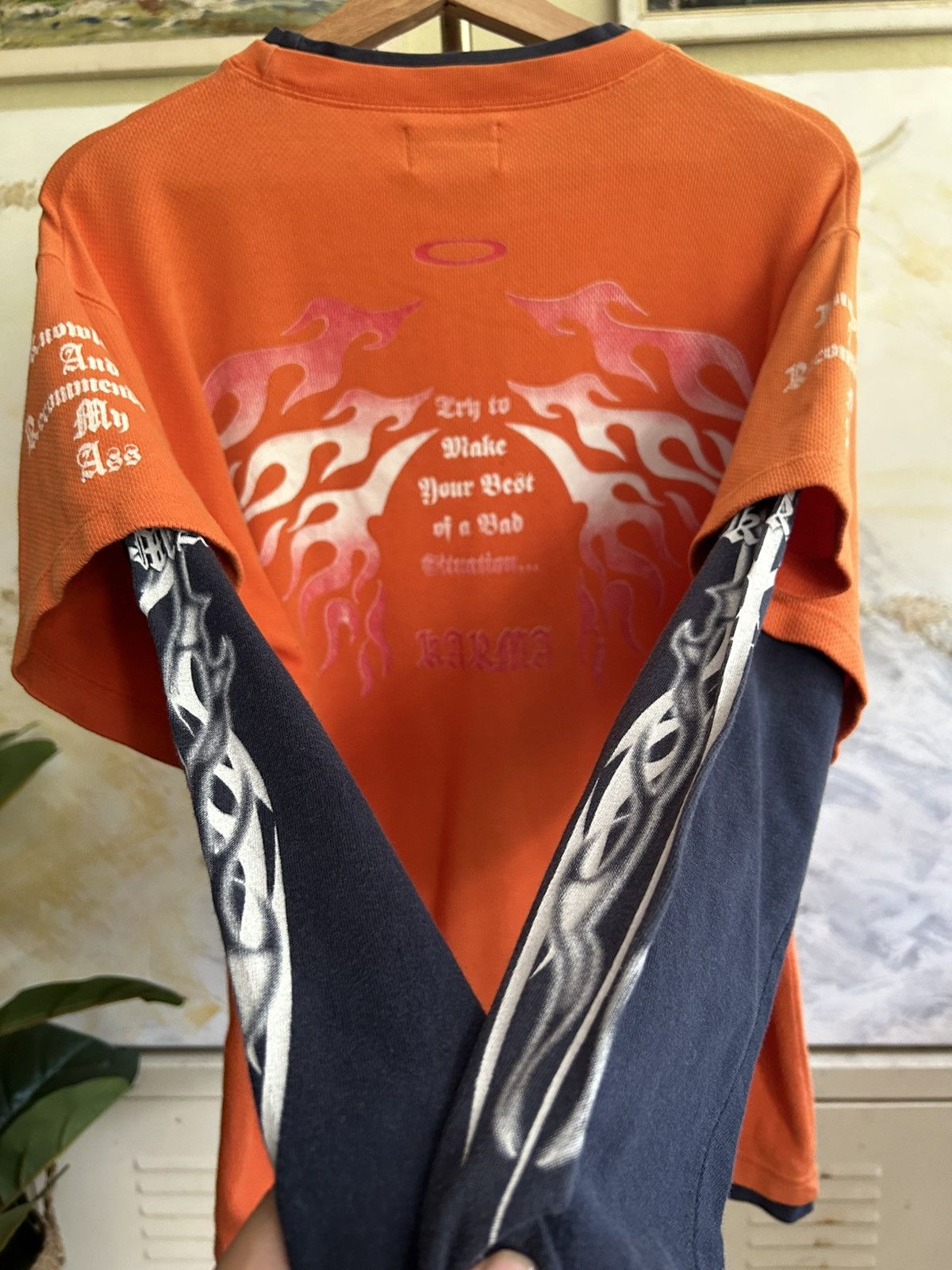 If Six Was Nine Y2k Affliction Fire Long Sleeve Size US M / EU 48-50 / 2 - 5 Thumbnail
