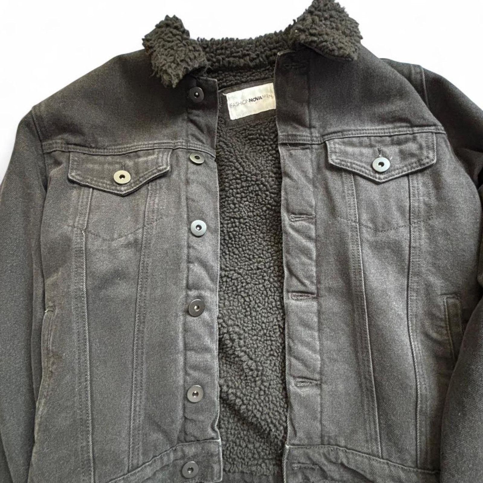 Fashion Nova Black denim murder jacket with Size US S / EU 44-46 / 1 - 3 Thumbnail