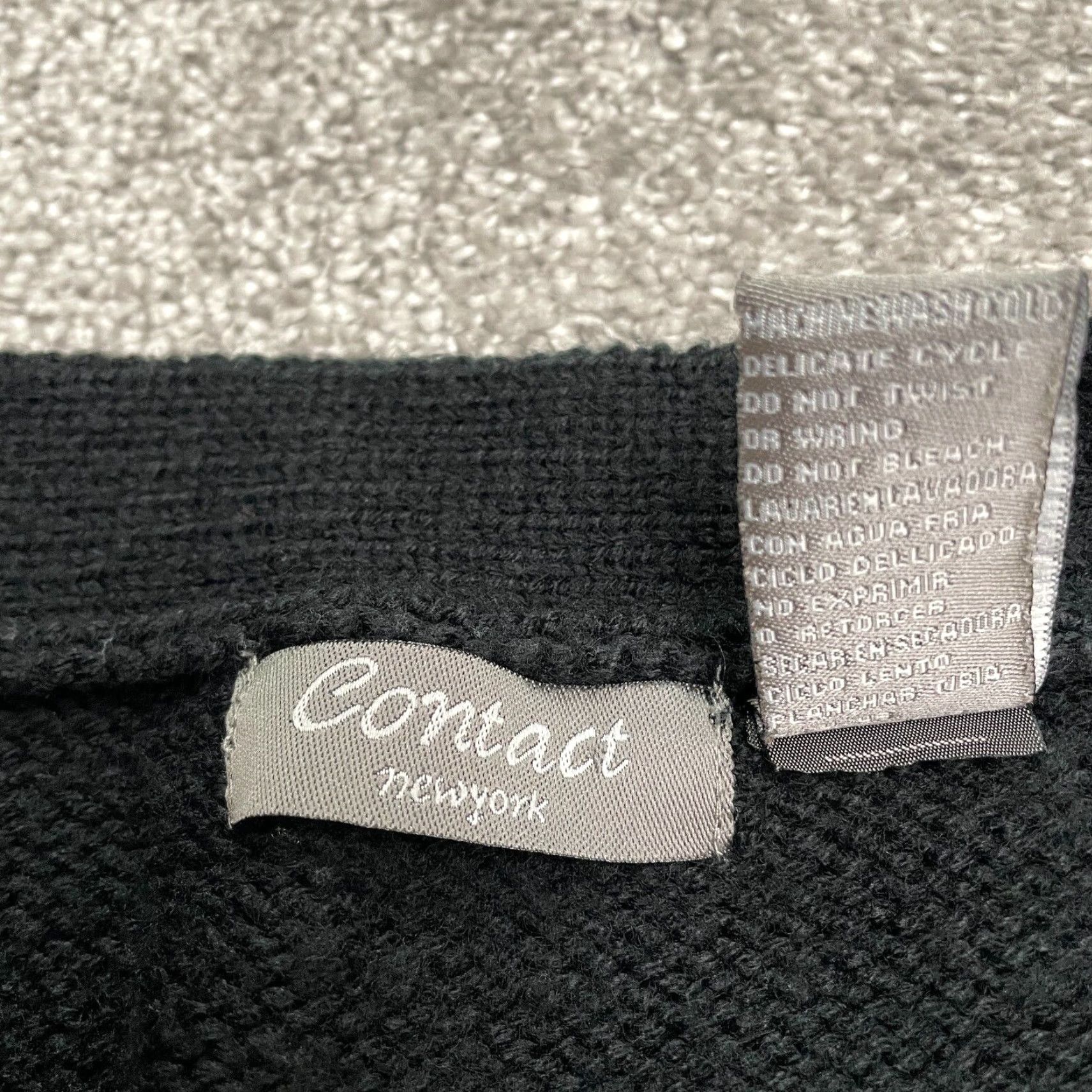 Vintage Contact New York Cardigan Sweater Womens L Black Button Down Acrylic Knit Industry: Vintage No Size L / US 10 / IT 46 - 4 Thumbnail