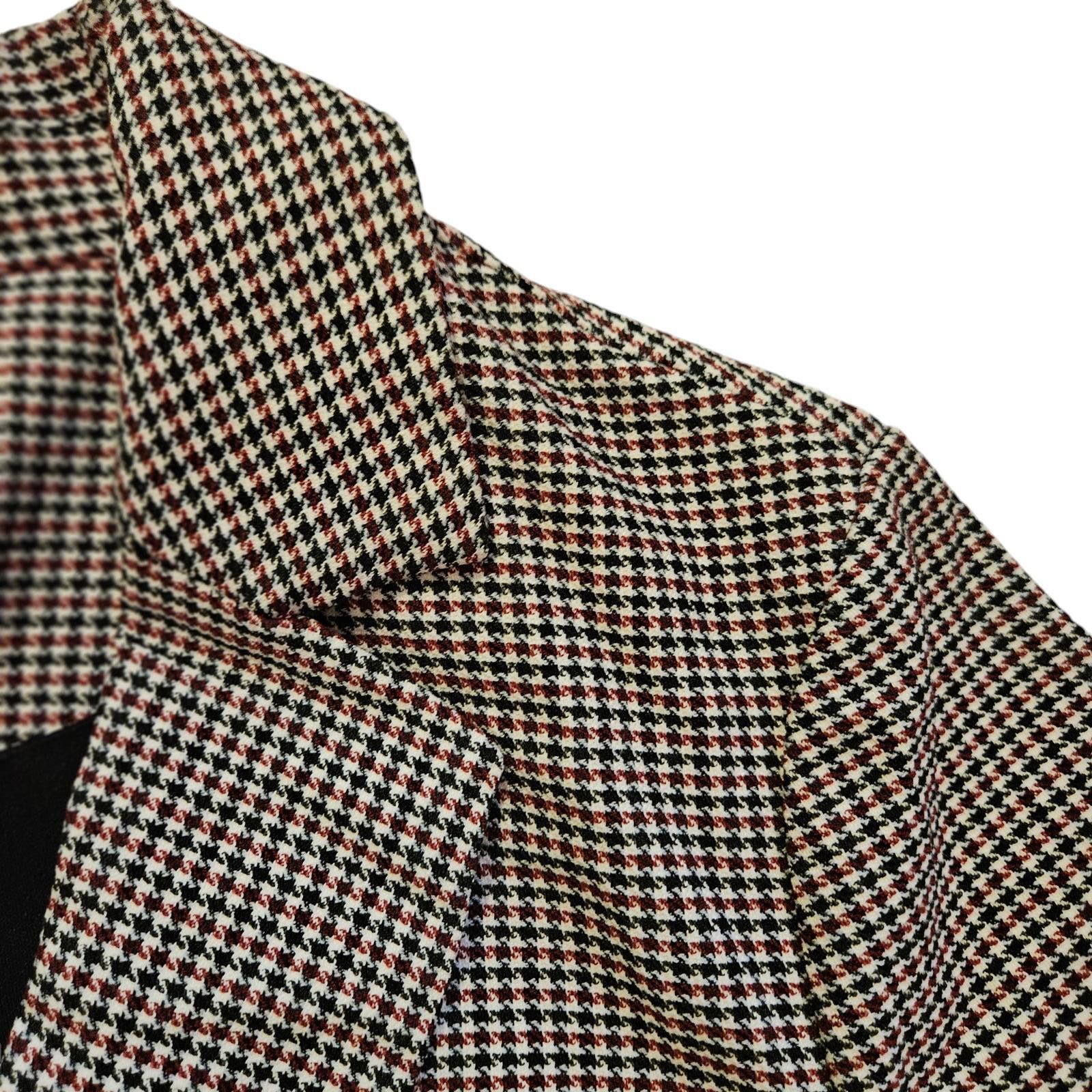 Designer Vintage Adrianna Papell Houndstooth Blazer Jacket - Size L Size L / US 10 / IT 46 - 5 Thumbnail