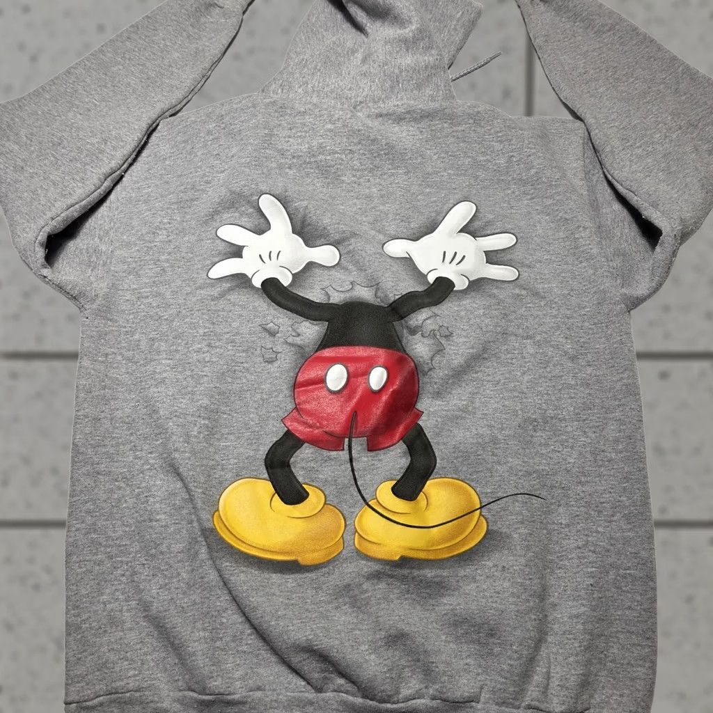 Hanes Hanes Mickey Mouse Hoodie Double Sided Graphic Men Medium Hoodie US Disneyland Resort Hanes Mickey Mouse Gray Full Zip Pockets Size US M / EU 48-50 / 2 - 1 Thumbnail