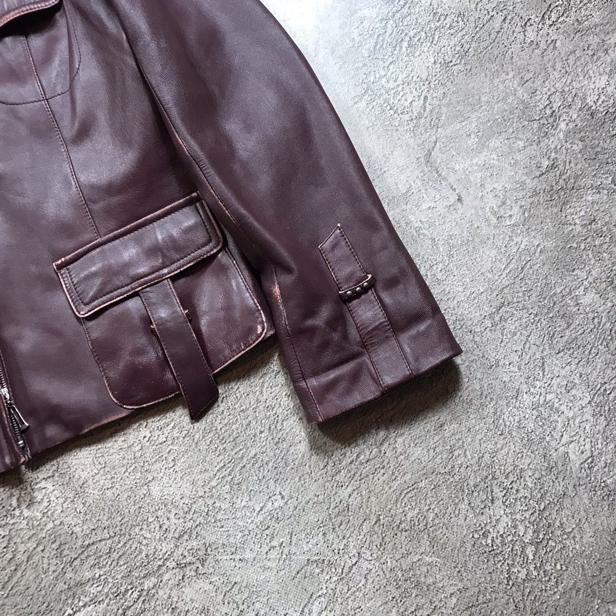Vintage Vintage 90s Brown Leather Jacket Workwear Streetwear Baggy L Size L / US 10 / IT 46 - 5 Thumbnail